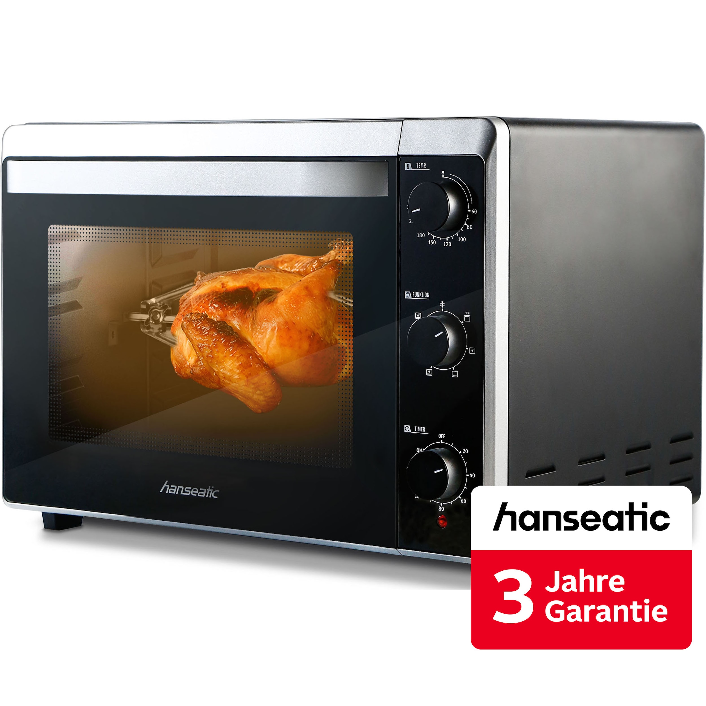 Hanseatic Minibackofen »XXL Volumen 42 L, Zeitschaltuhr« inkl. 3 Jahre Herstellergarantie