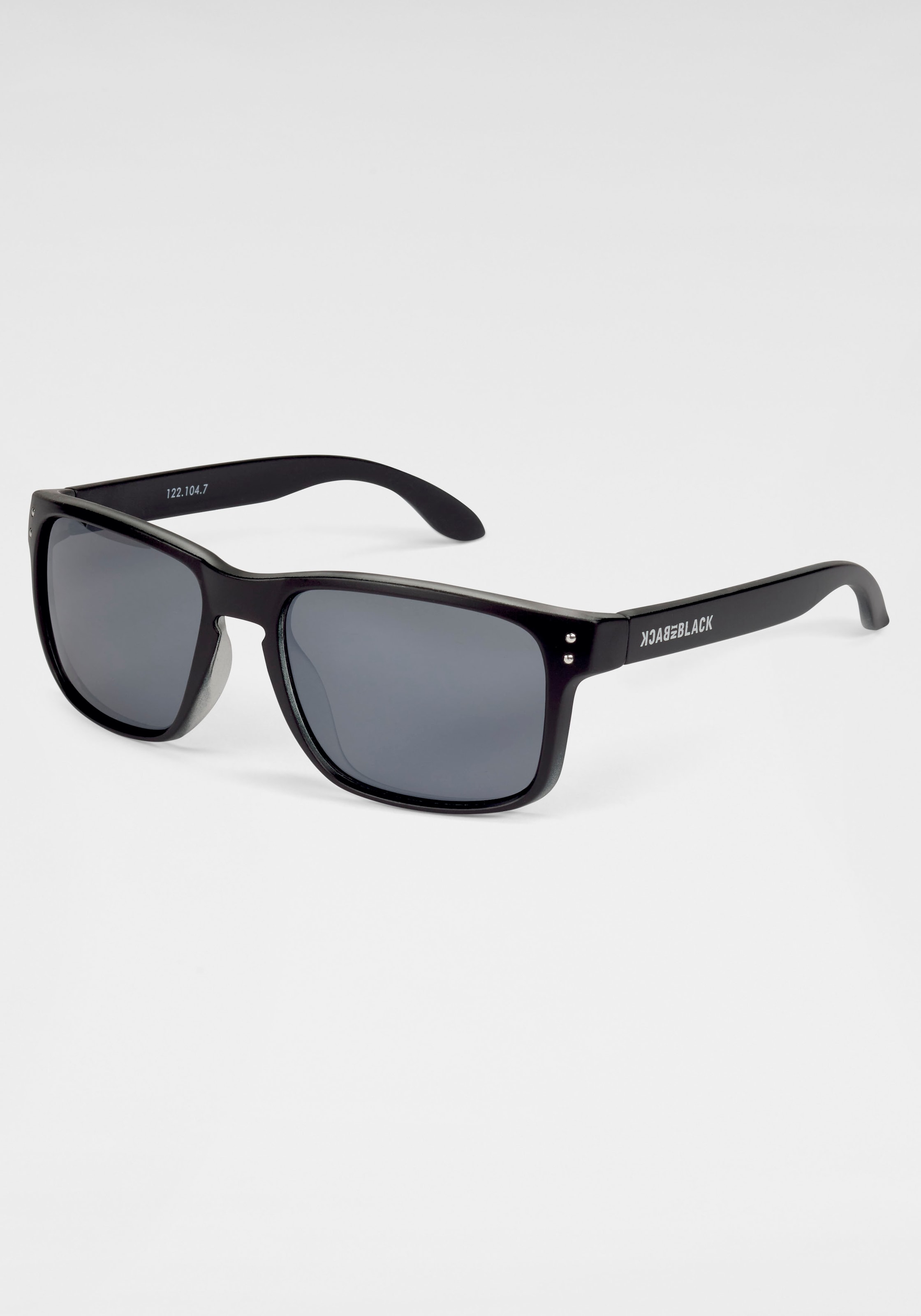 BACK IN BLACK Eyewear Sonnenbrille, Vollrand Sonnenbrille Kunststoff schwarz mit dunklen Gläsern