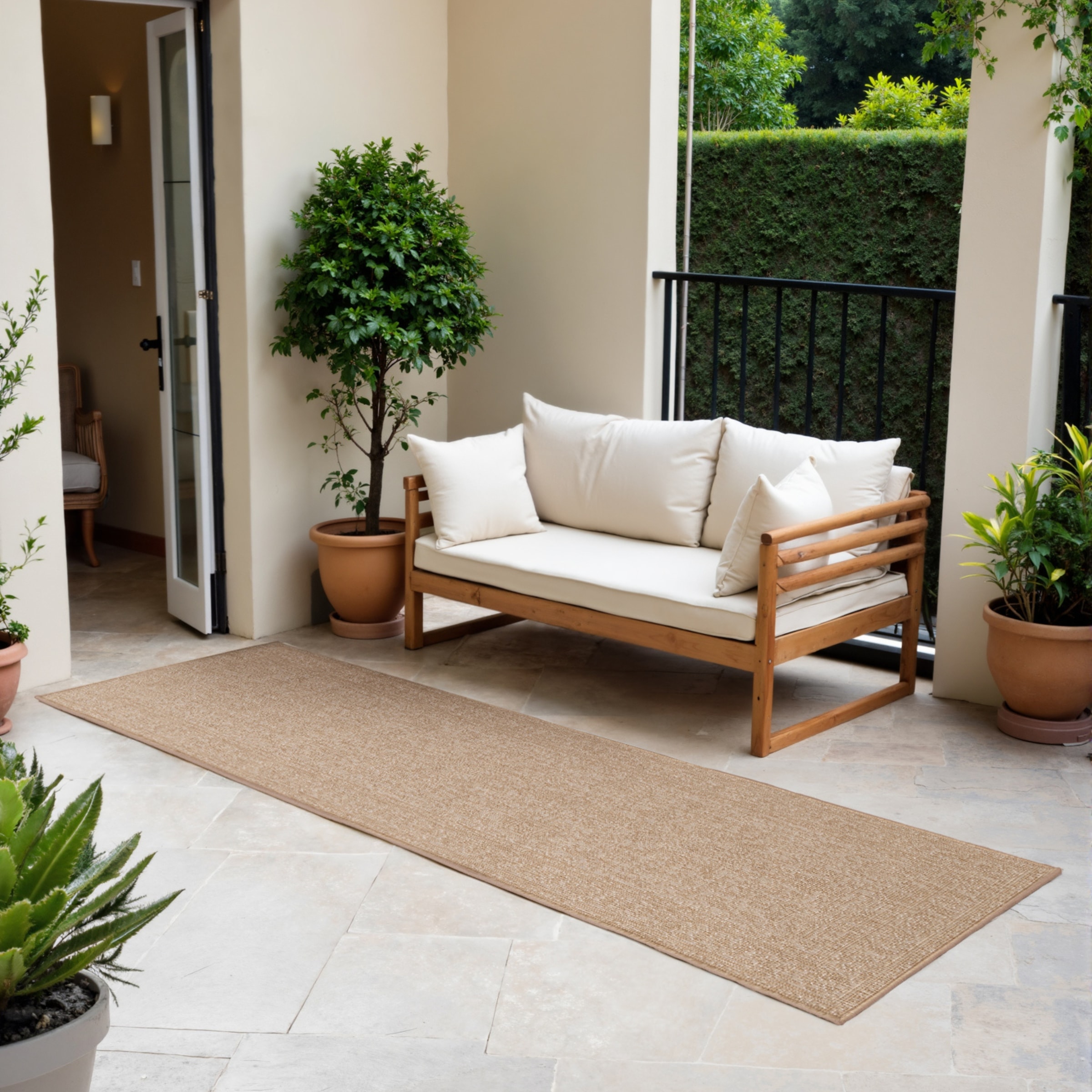 HANSE Home Outdoorteppich »Kona Wendeteppich« rechteckig 5 mm Höhe In und Outdoor, Flachgewebe, wetterfest, pflegeleicht, robust