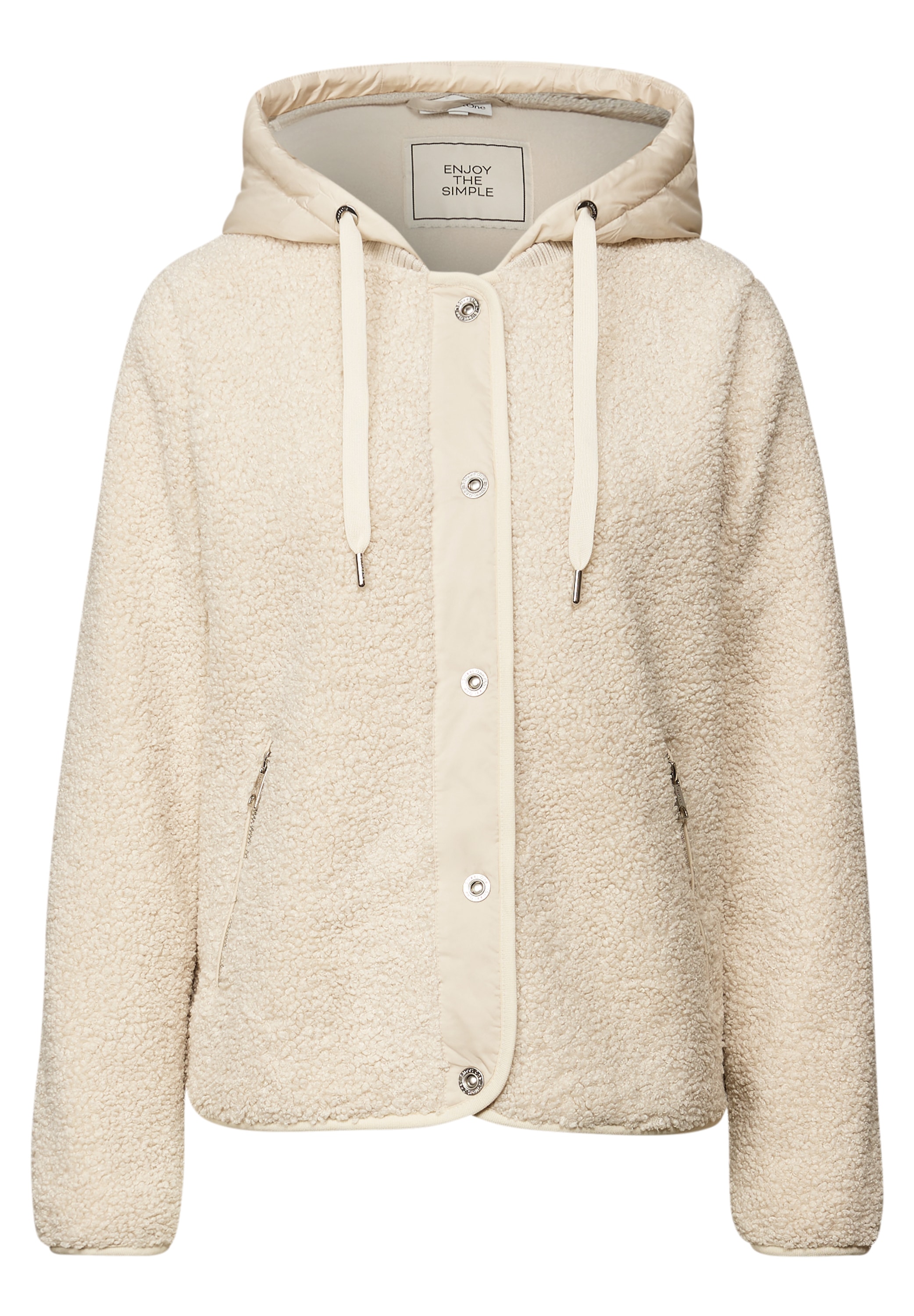 STREET ONE Plüschjacke, mit Kapuze, mit Kapuze