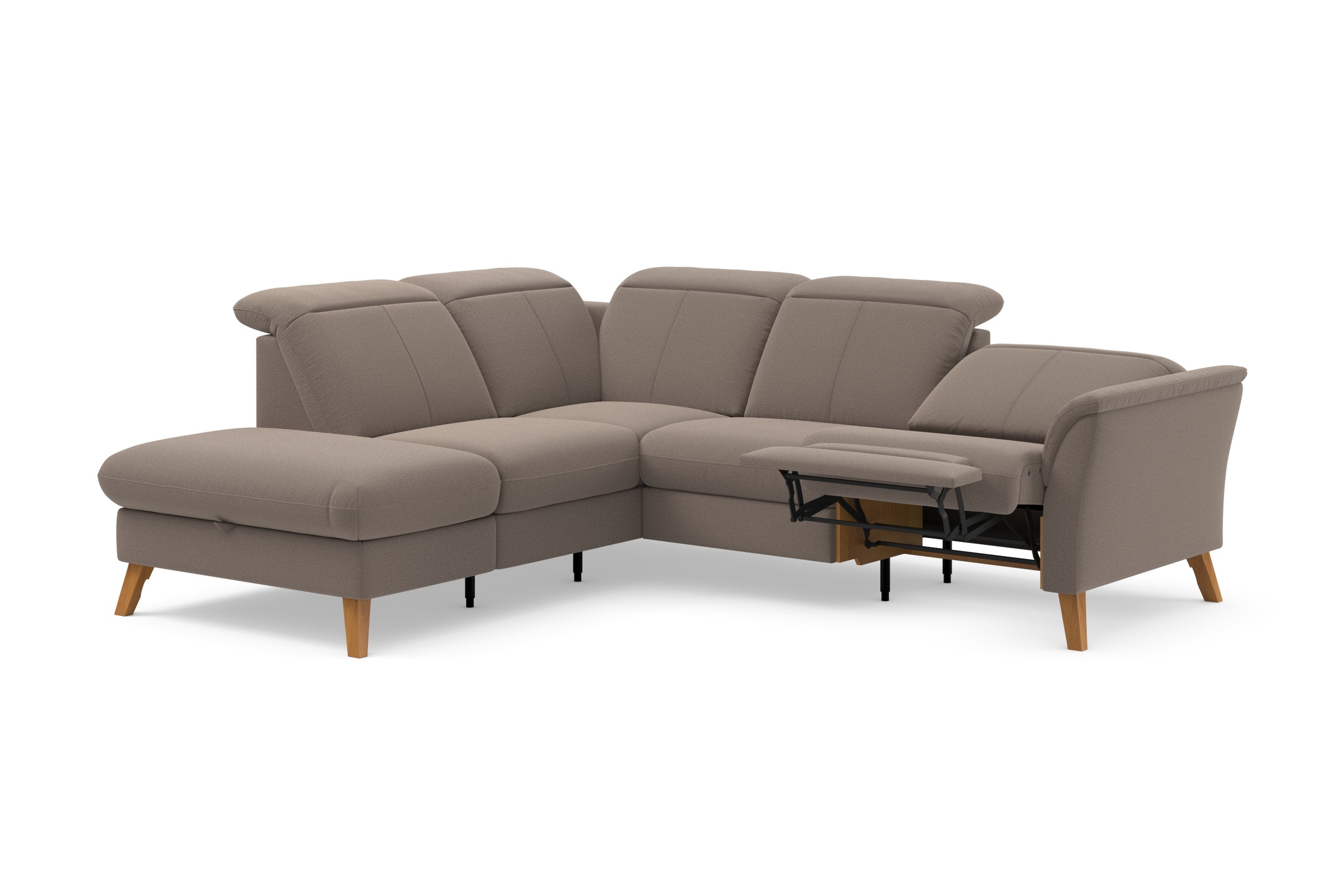 sit&more Ecksofa »Romero L-Form« wahlweise mit oder ohne TV-Funktion, Bettfunktion, Bettkasten
