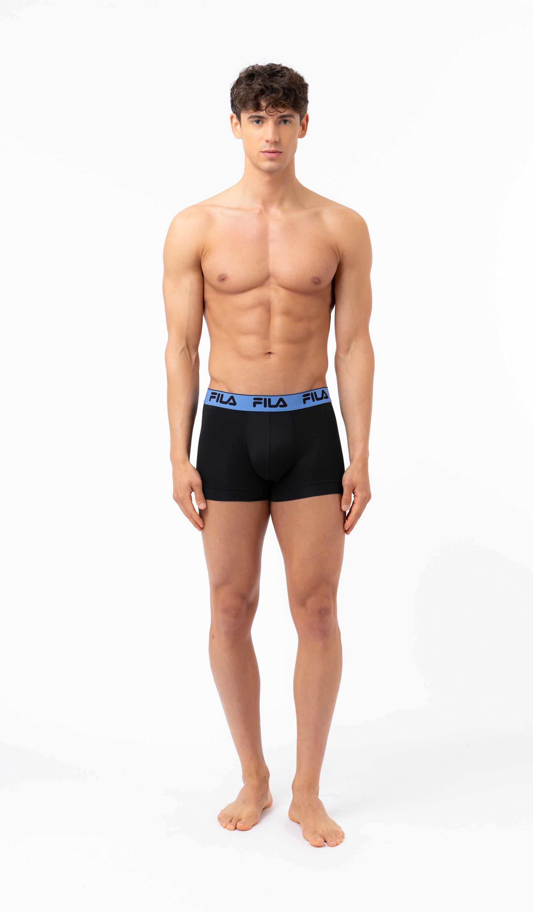 Fila Boxer 4er Pack,  ohne Eingriff, mit farbigem Logobund, Multipack