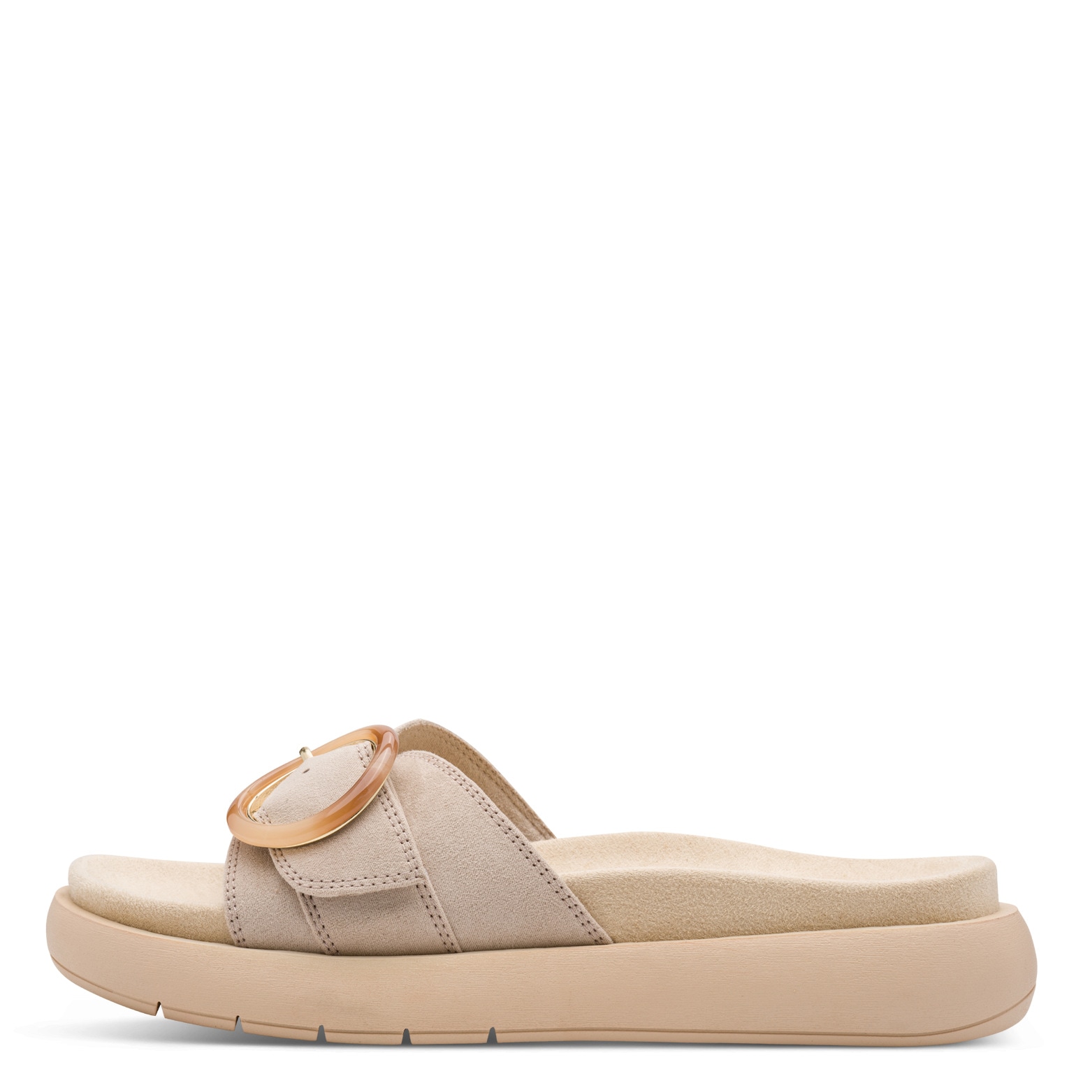 MARCO TOZZI Pantolette  Keilabsatz, Schlupfschuh mit seitlichem Stretcheinsatz