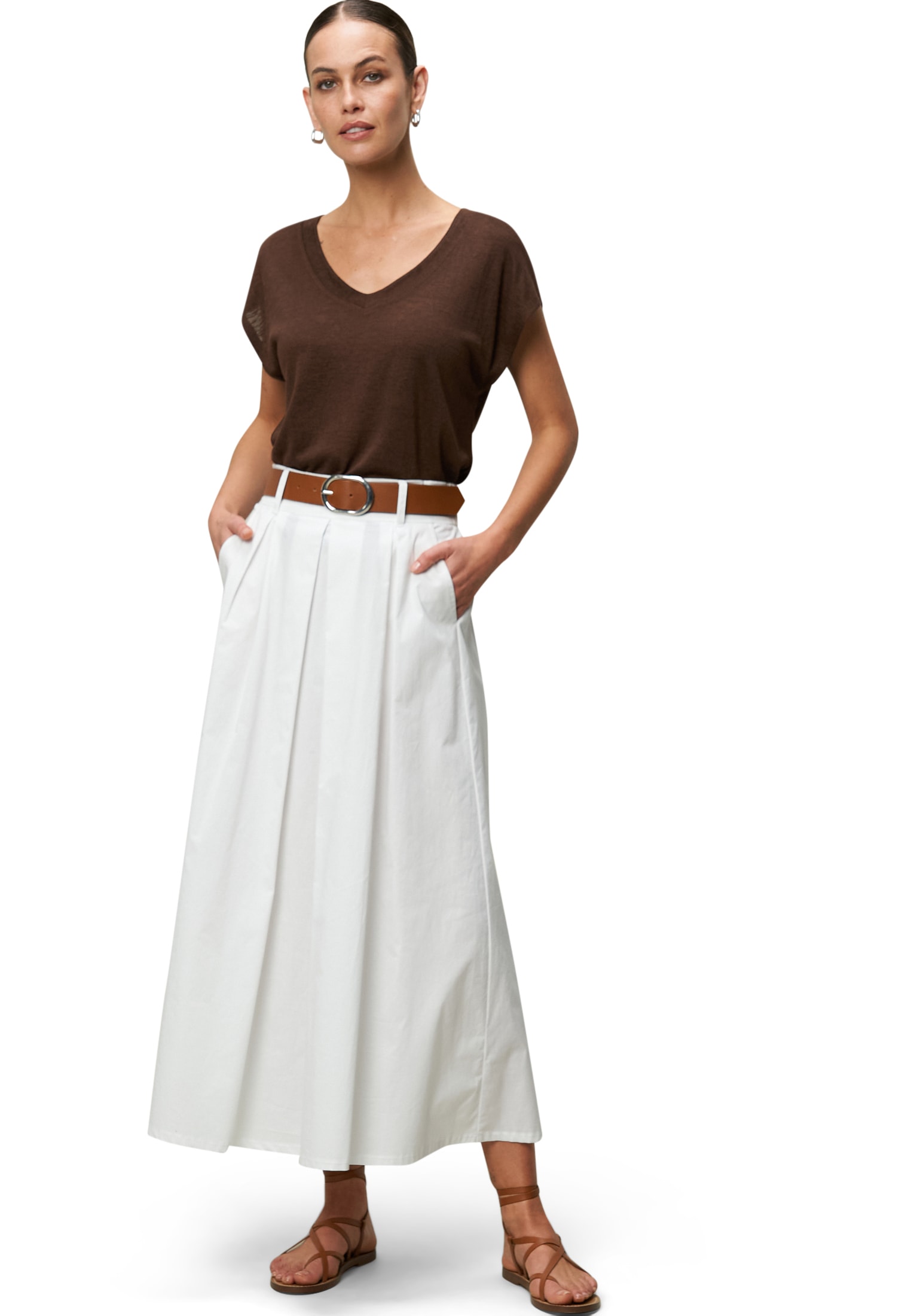 Zero Shirttop »Sommer-T-Shirt mit V-Ausschnitt«