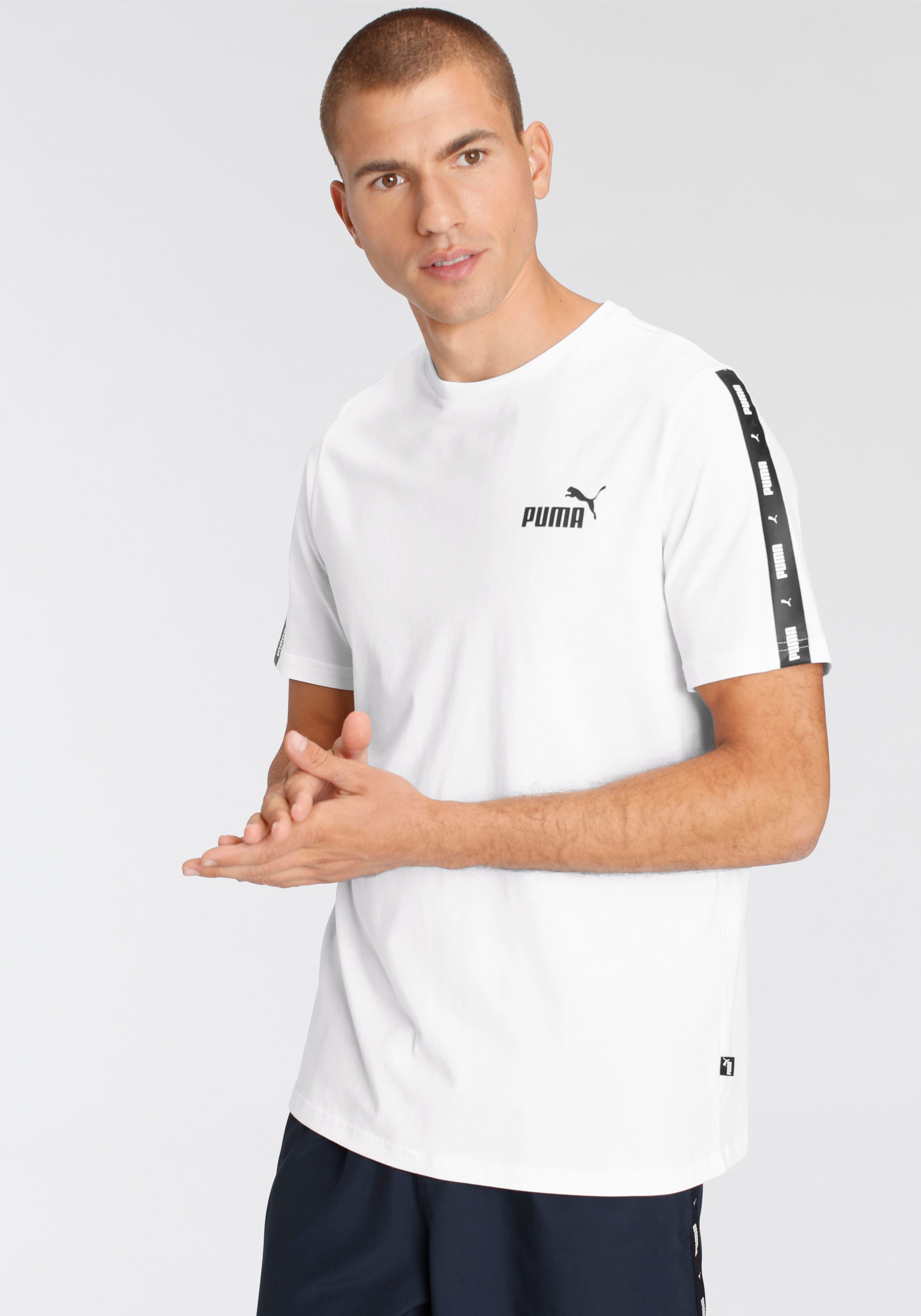PUMA T-Shirt »ESS+ TAPE TEE«