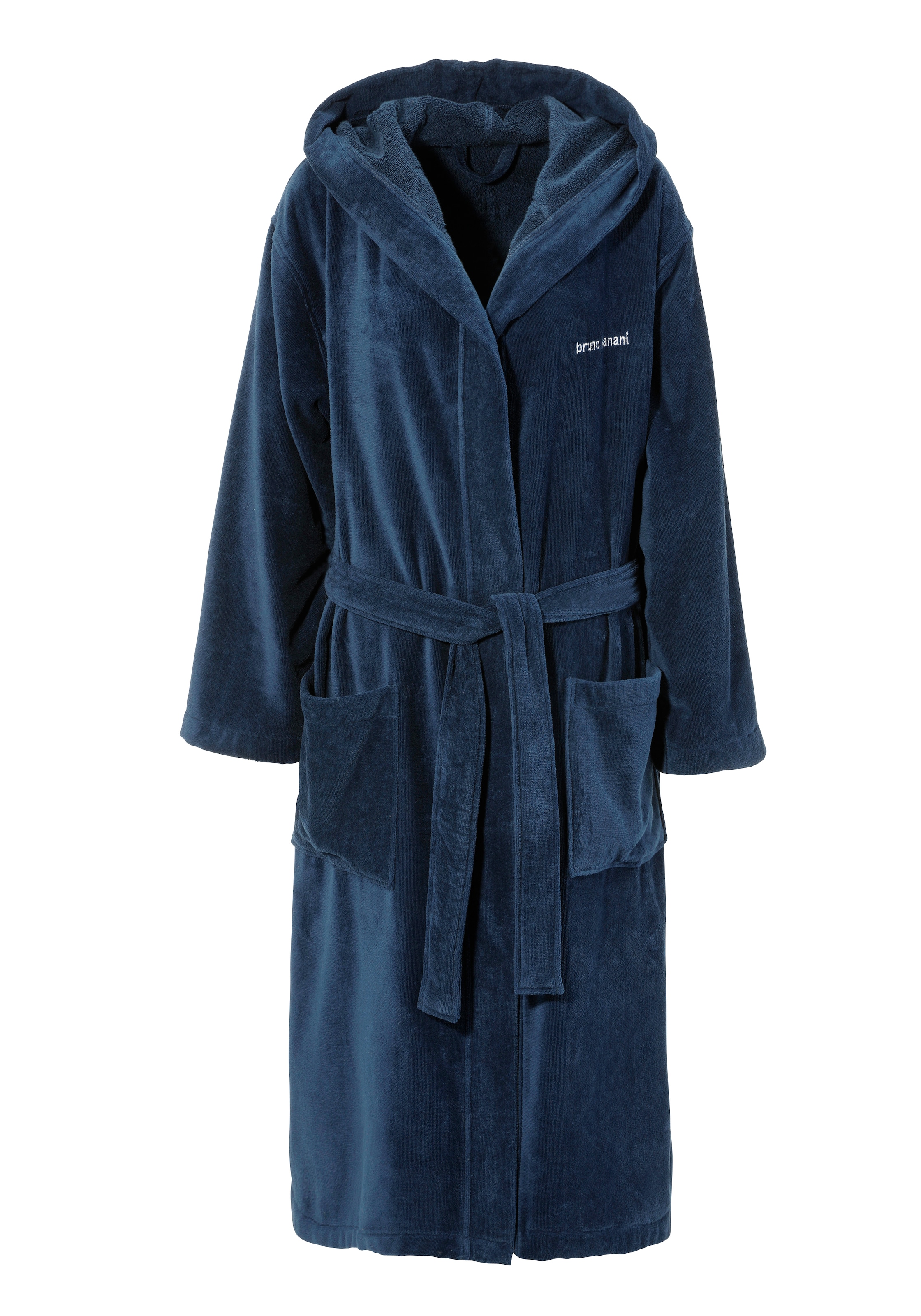 Bruno Banani Unisex-Bademantel »Daniel, ideal für Sauna & Spa, Hotelbademantel, Morgenmantel«, (1 St.), Damen & Herren Bademantel, lang, mit Taschen, S-5XL