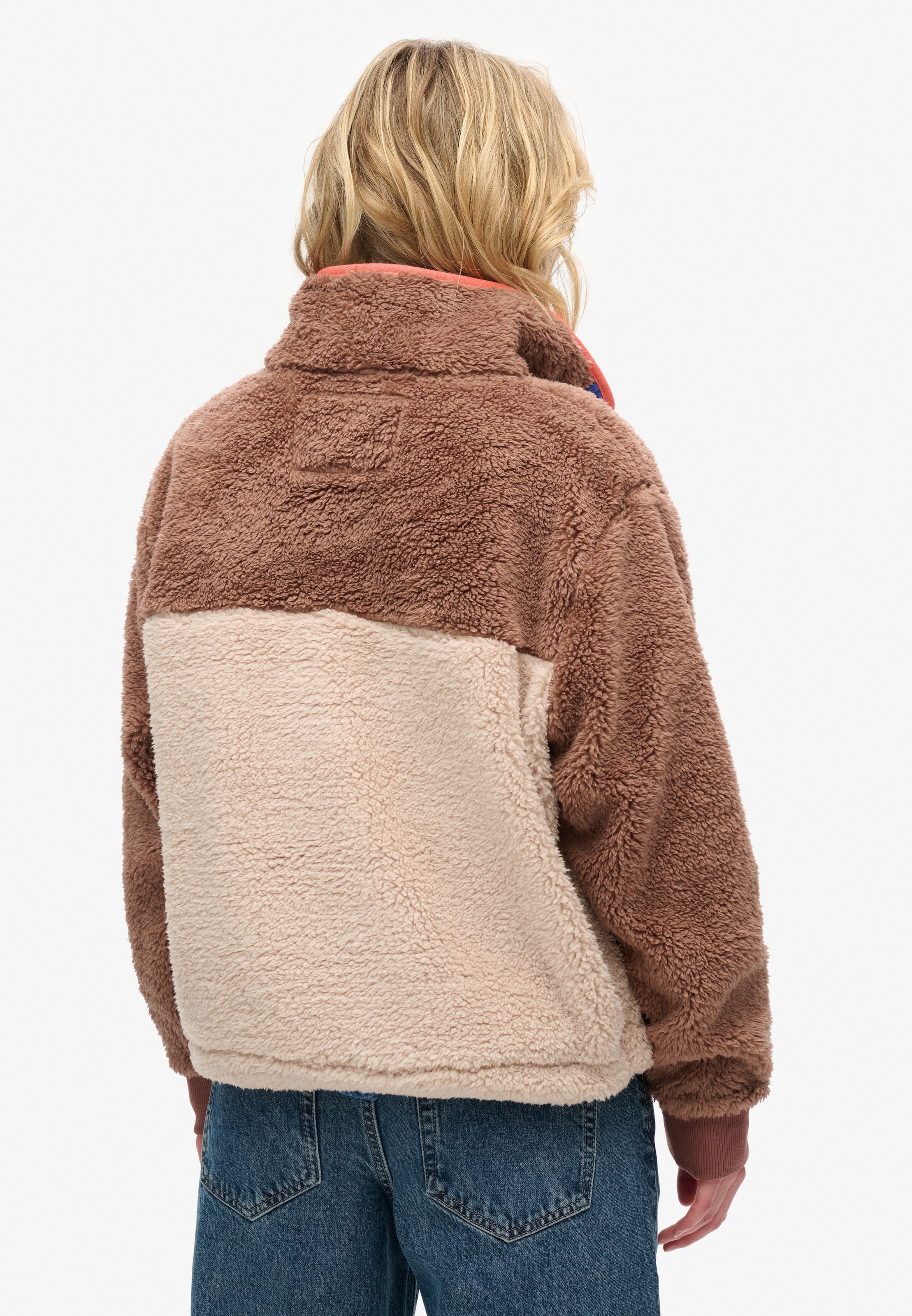 Superdry Sweatshirt »SUPER SOFT MASH UP HALF ZIP«, Kunstfaser, oversize
