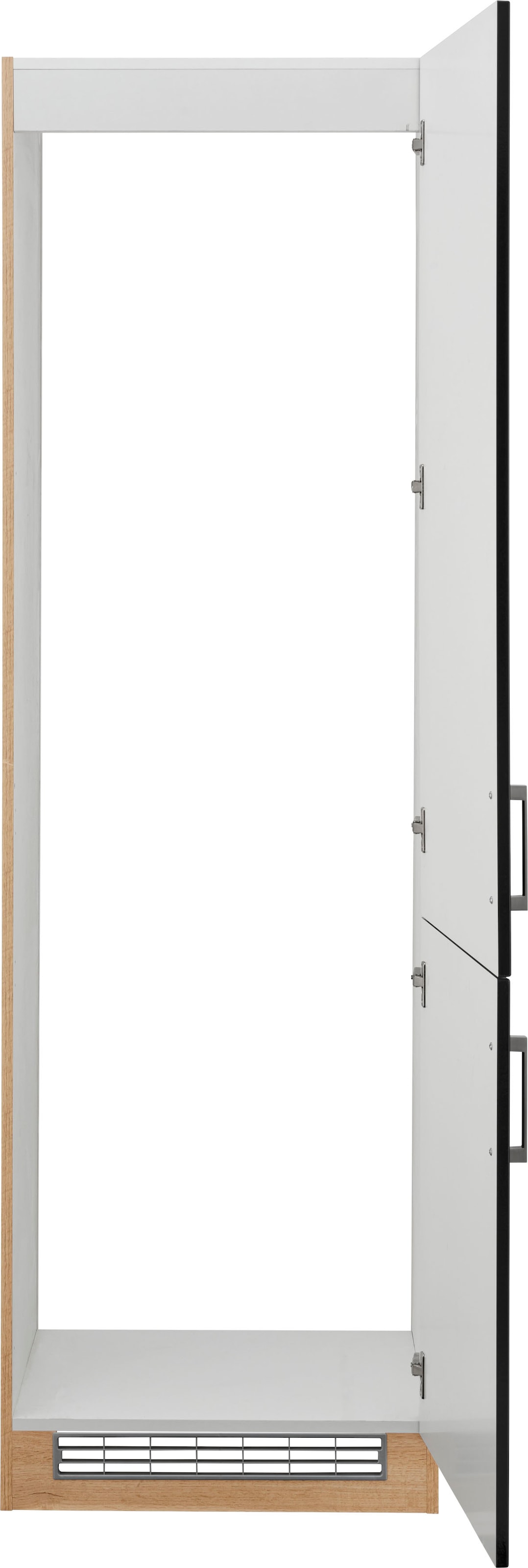 KOCHSTATION Kühlumbauschrank »KS-Tinnum«, 60 cm breit, 200 cm hoch, Metallgriffe, mit Nischenmaß 178 cm