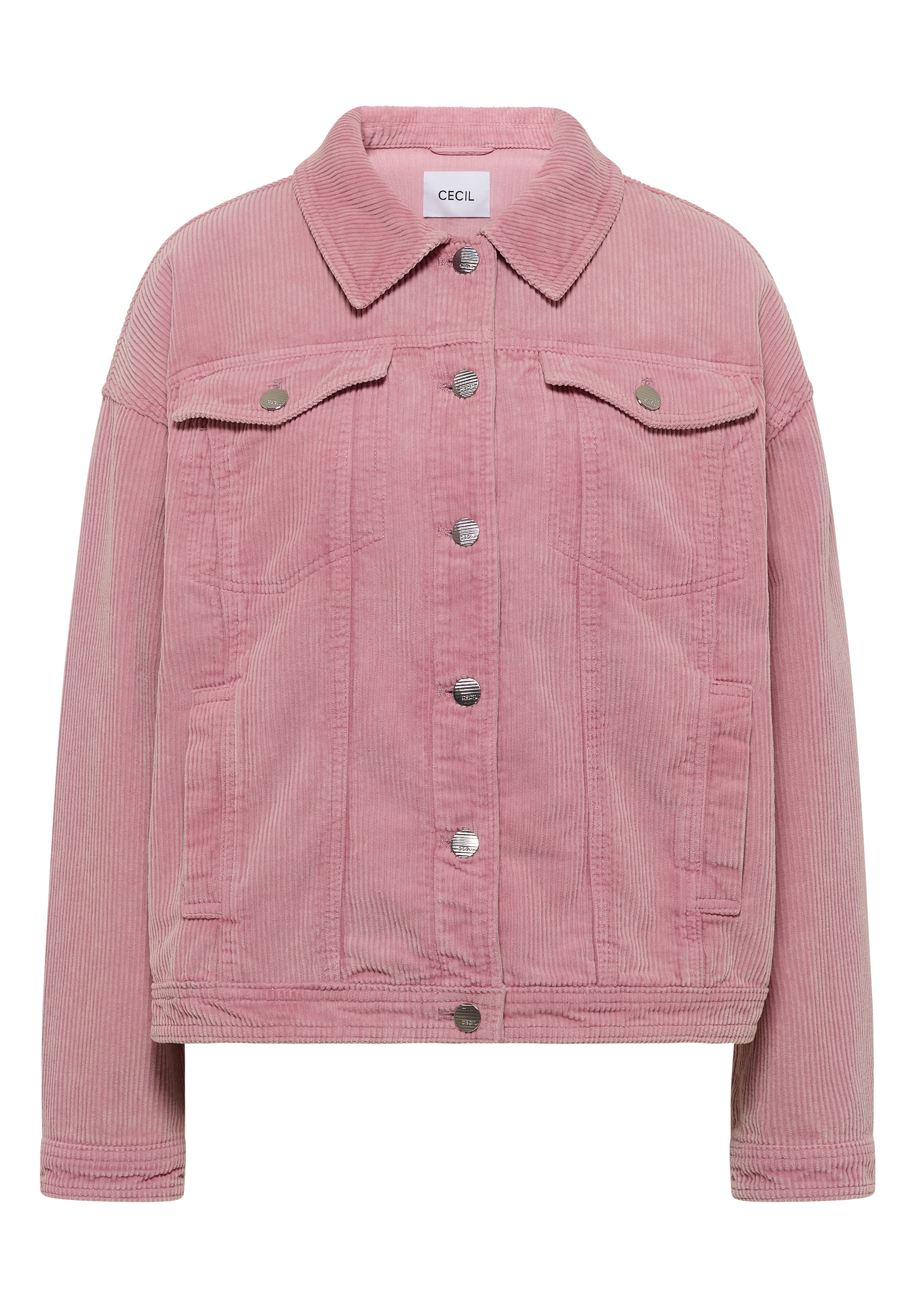 Cecil Cordjacke ohne Kapuze Cord-Overshirt im Washed-Look / mit Hemdblusenkragen