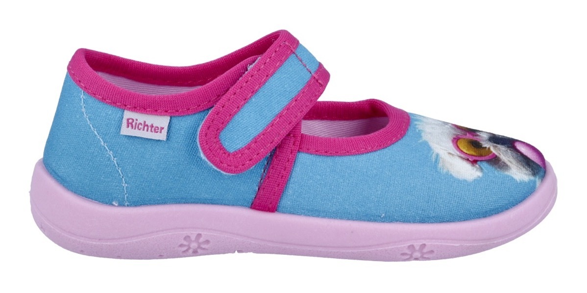 Richter Hausschuh »Mia«  Kindergartenschuh, Klettschuh mit WMS, Größeschablone zum Download