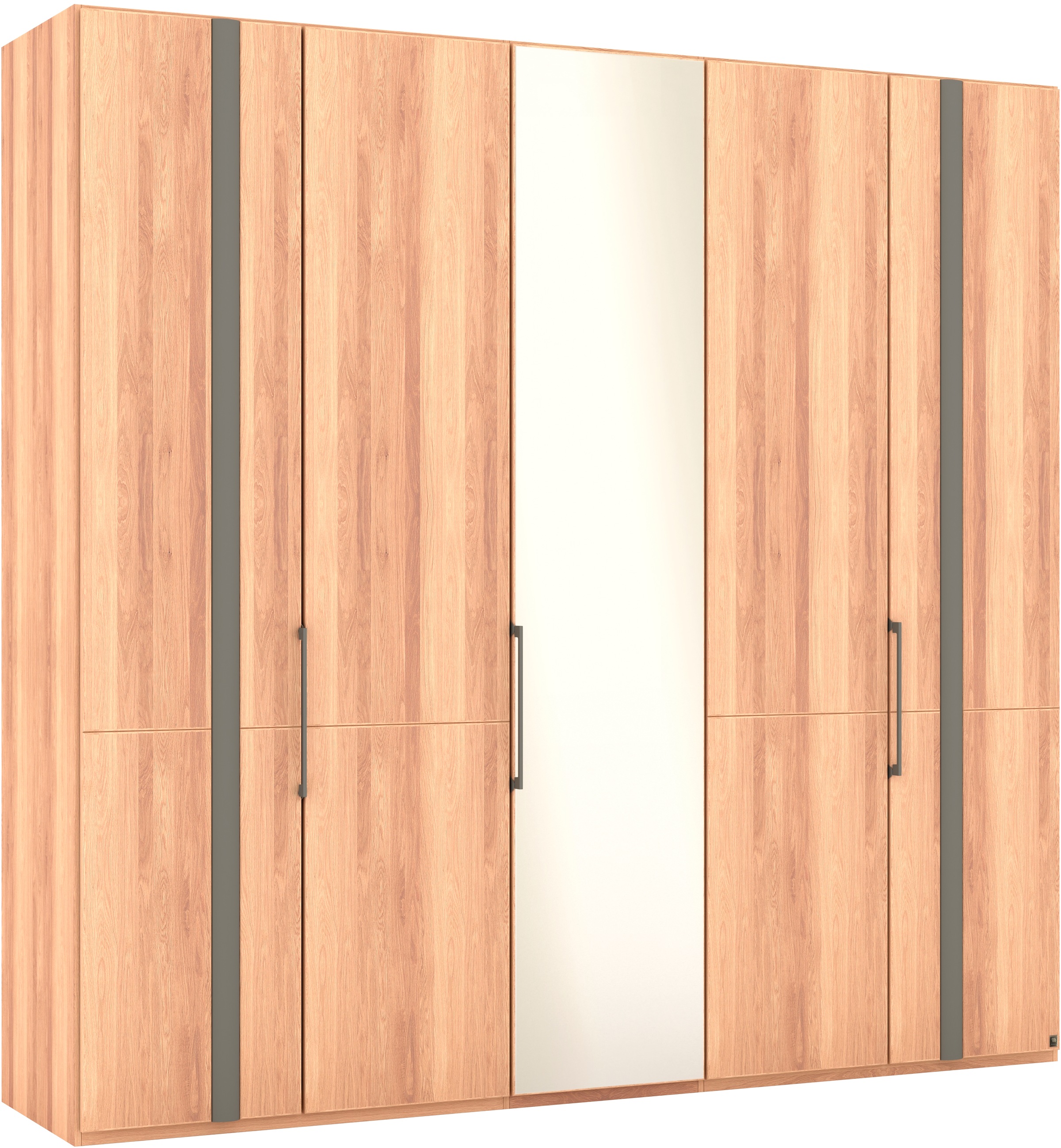 Musterring Drehtürenschrank »Sorrent, Kleiderschrank, Schrank, teilmassiv Eiche«, (mit Türdämpfern, in 5 Breiten & 2 Höhen, extra Böden, MADE IN GERMANY), Türen Eiche massiv oder als Parsol-Bronze-Spiegel, verschiedene Maße