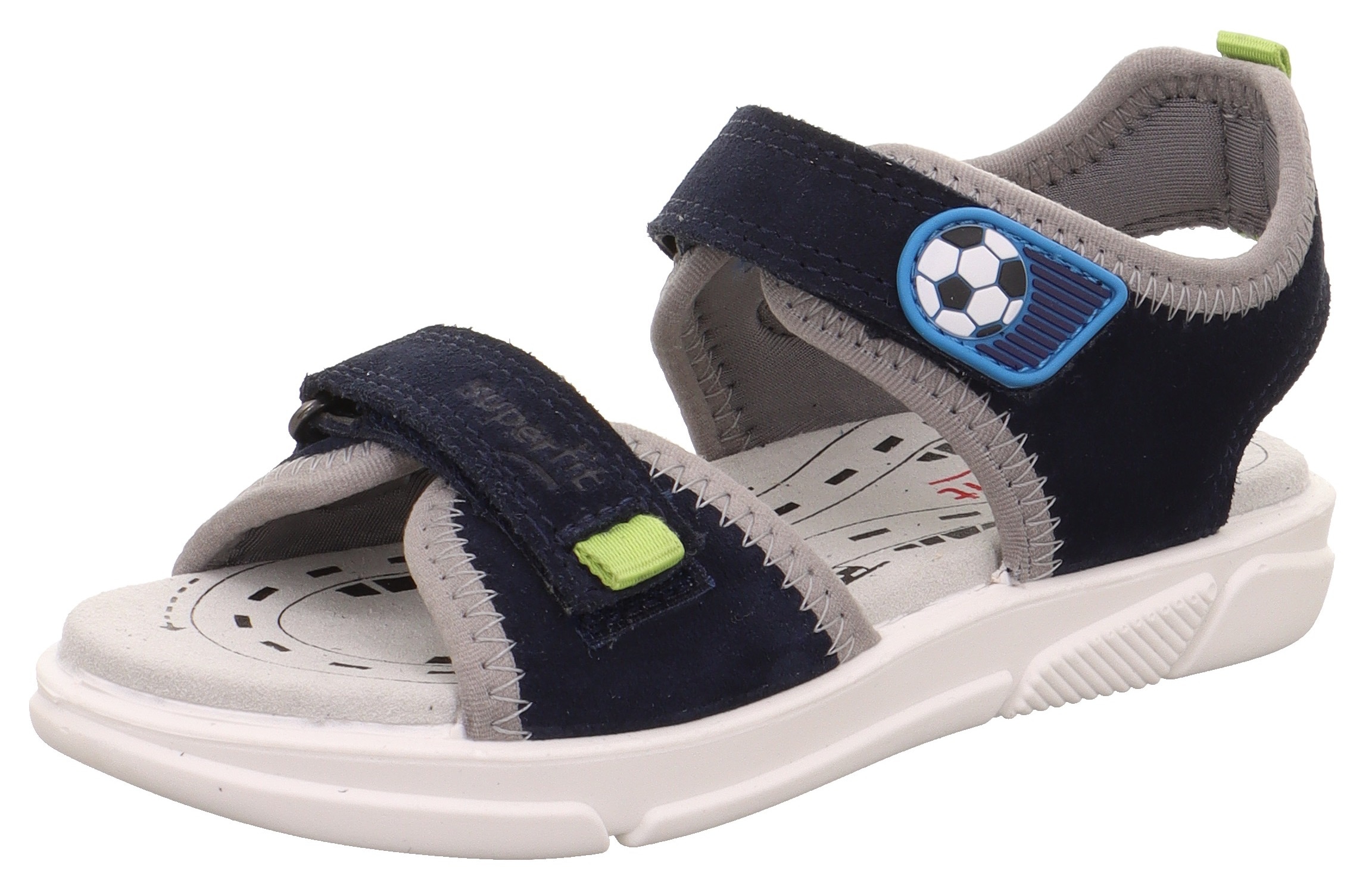 Superfit Sandale »PIXIE WMS: mittel«, Sommerschuh, Klettschuh, Outdoorschuh, mit süßem Fußballprint