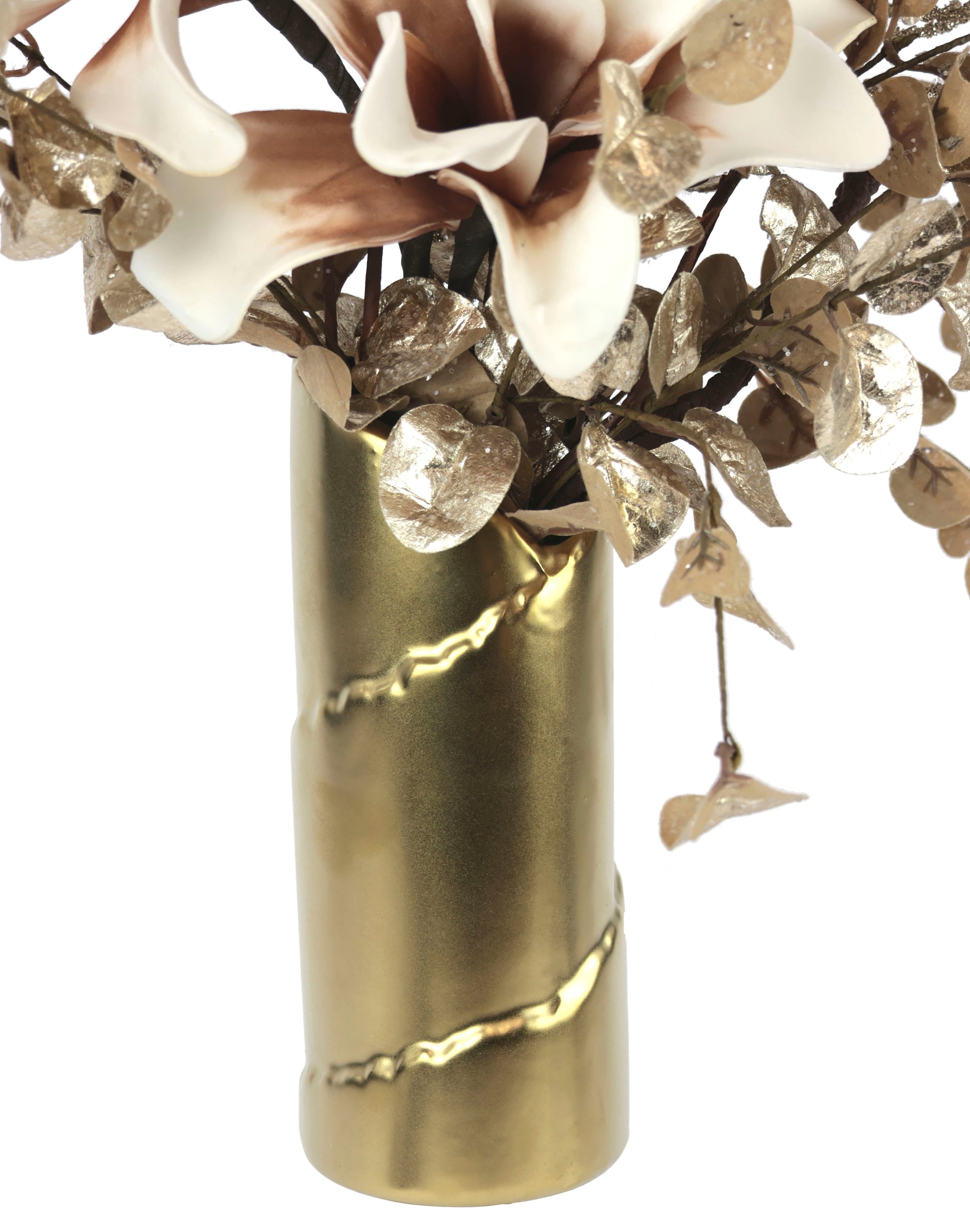 I.GE.A. Winterliche in Vase, OTTO Weihnachtdeko,«, Kunstblumen-Arrangement, »Gesteck, Soft-Magnolie festliche Blumenensemble, Kunstpflanze kaufen bei Weihnachtsgesteck