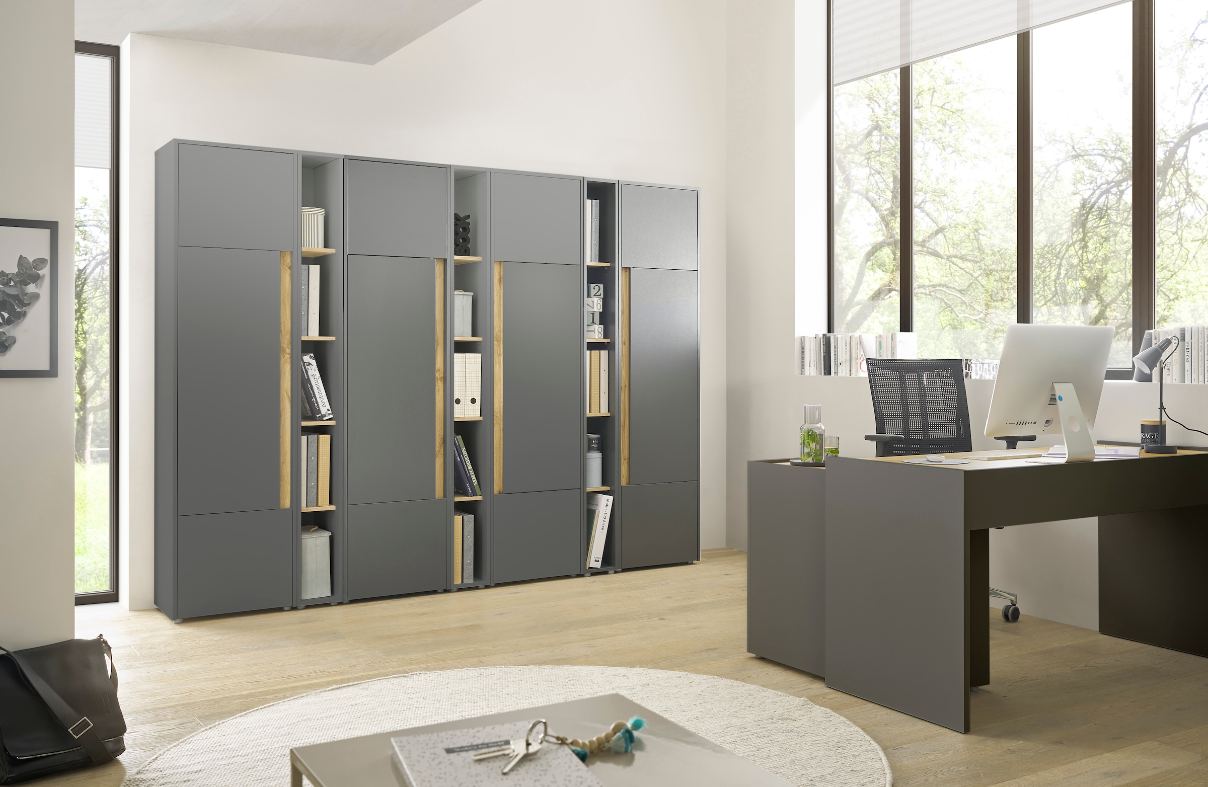 Home affaire Büromöbel-Set »CiTY/GiRON« Set, 7 Stk. tlg.