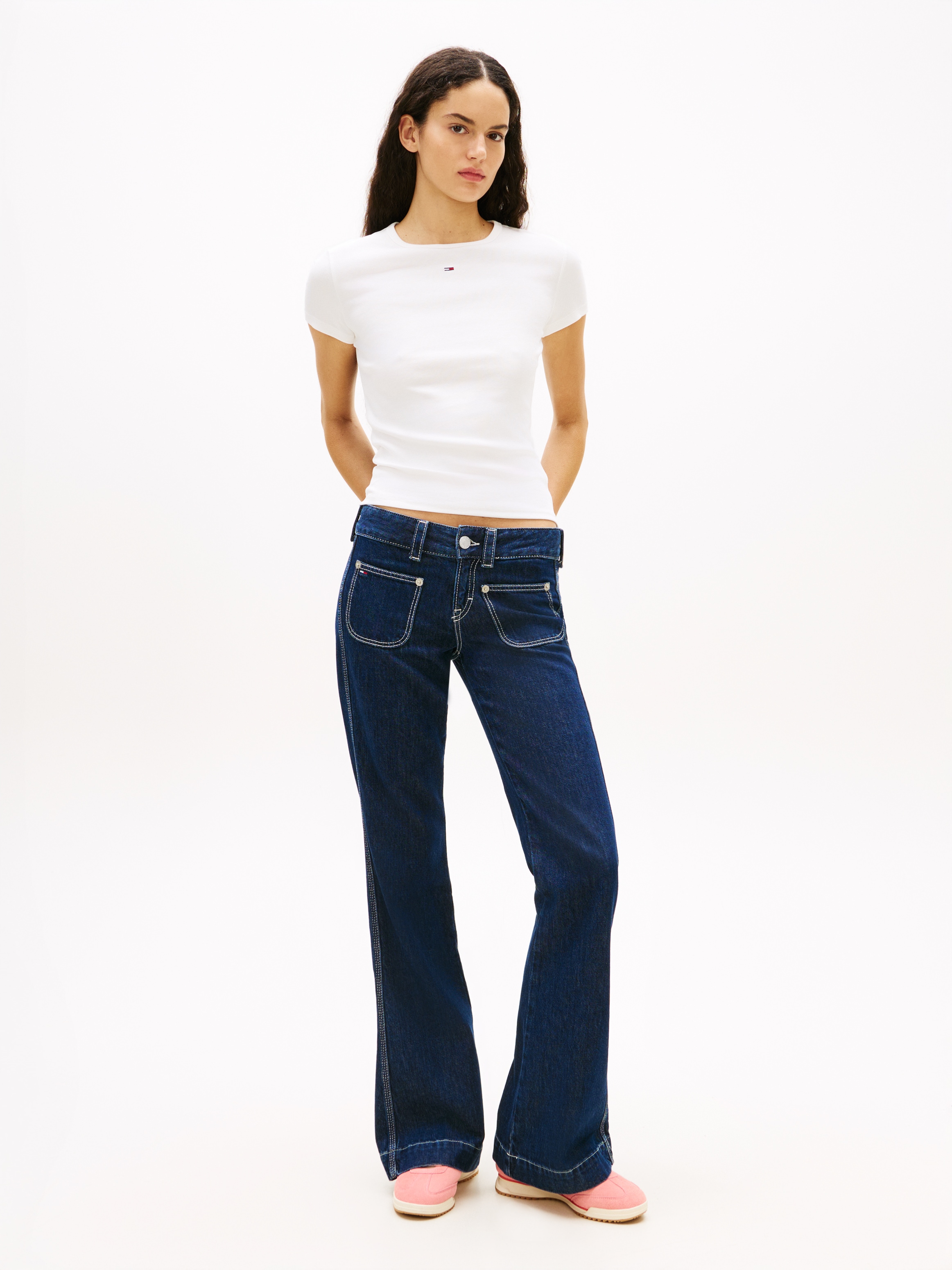 Tommy Jeans Kurzarmshirt »TJW 2PACK SLIM ESSENTIAL RIB SS« Packung, 2er-Pack, 2 Stk. mit gerippter Struktur