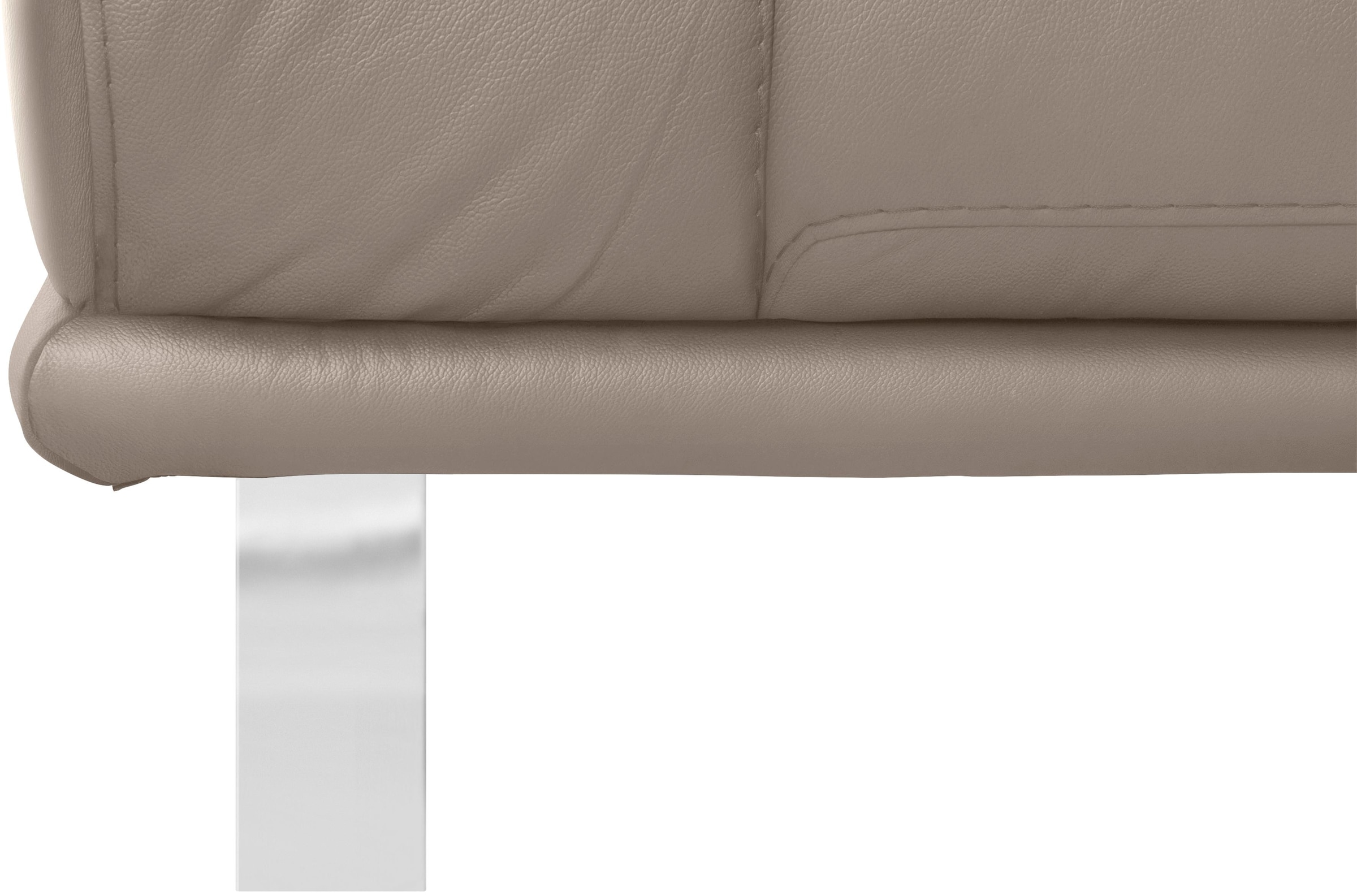W.SCHILLIG 2-Sitzer »montanaa elegant und edel, bequem, Federkernunterfederung« mit Metallkufen in Chrom glänzend, Breite 192 cm