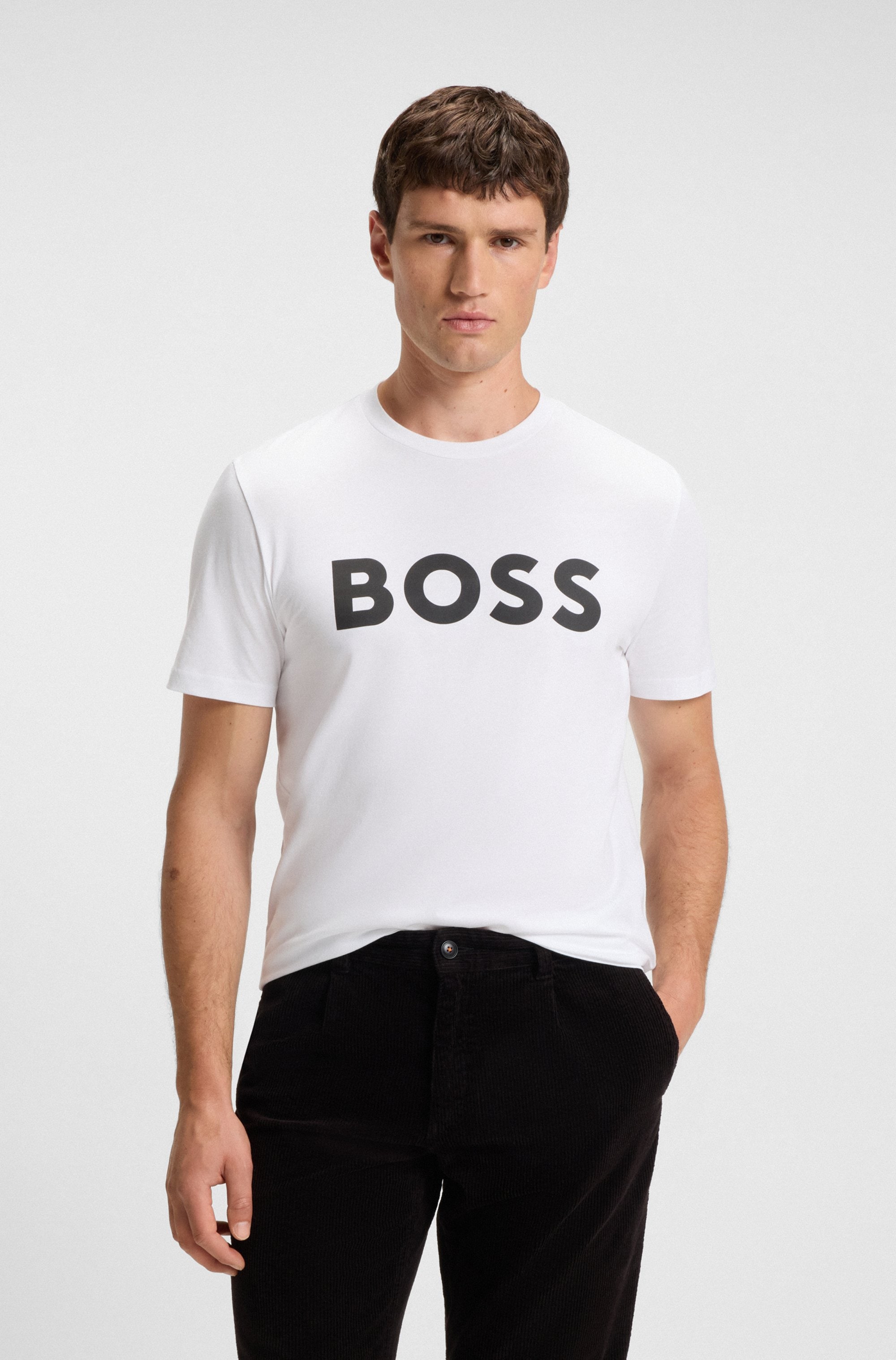 BOSS ORANGE T-Shirt »Thinking«, mit großem BOSS Druck auf der Brust