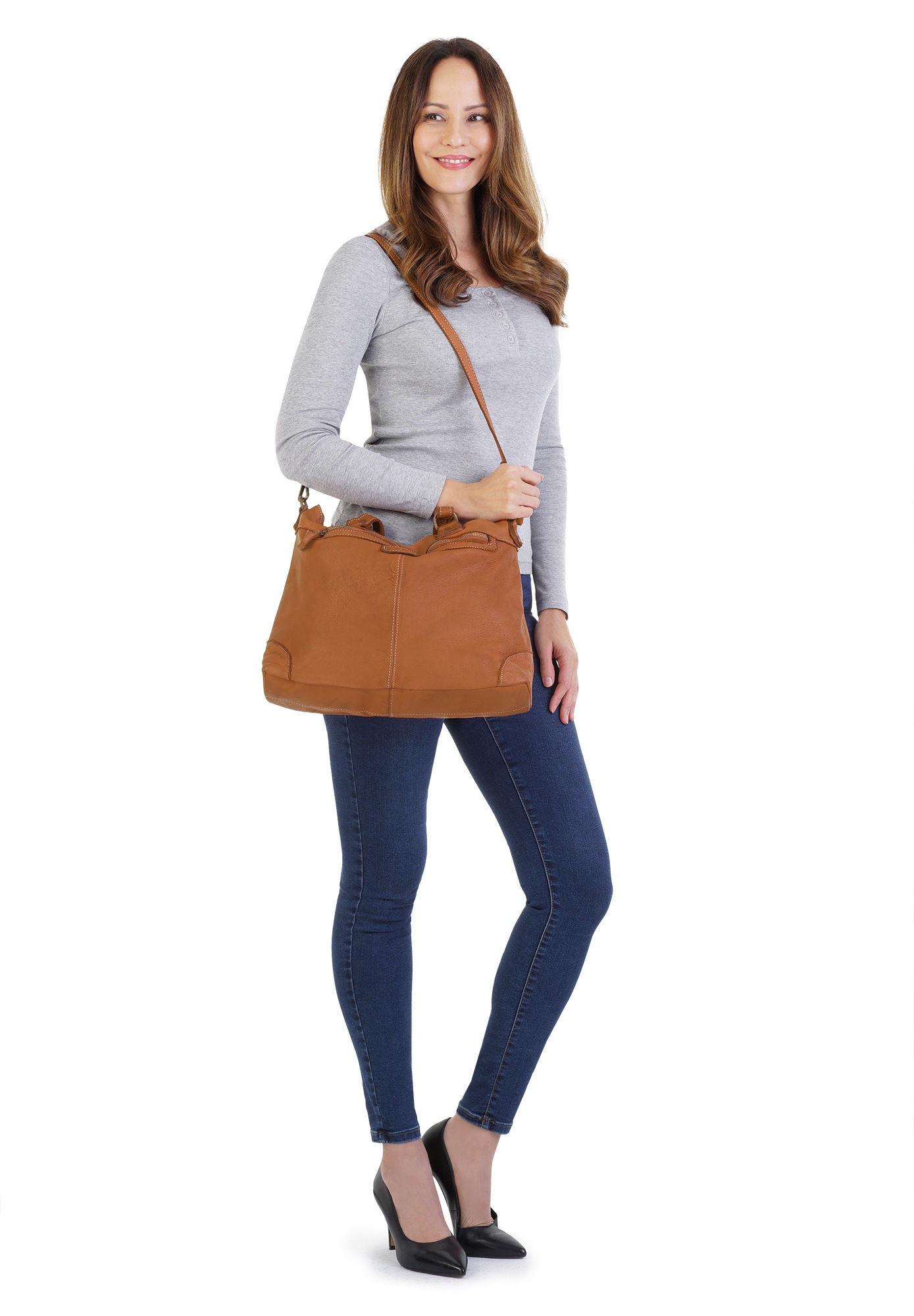 Cluty Shopper, echt Leder, Made in Italy
