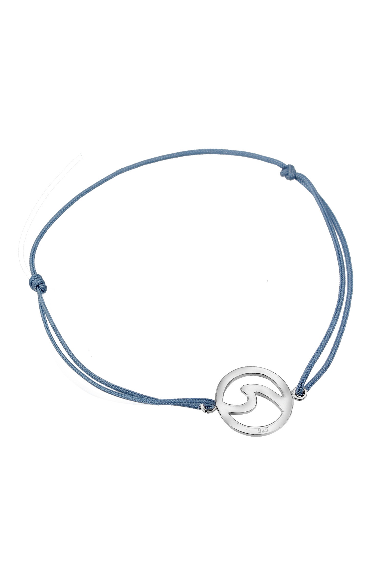 Elli Armkette »Armband Welle Strand Maritim Nylon 925 Sterling Silber«