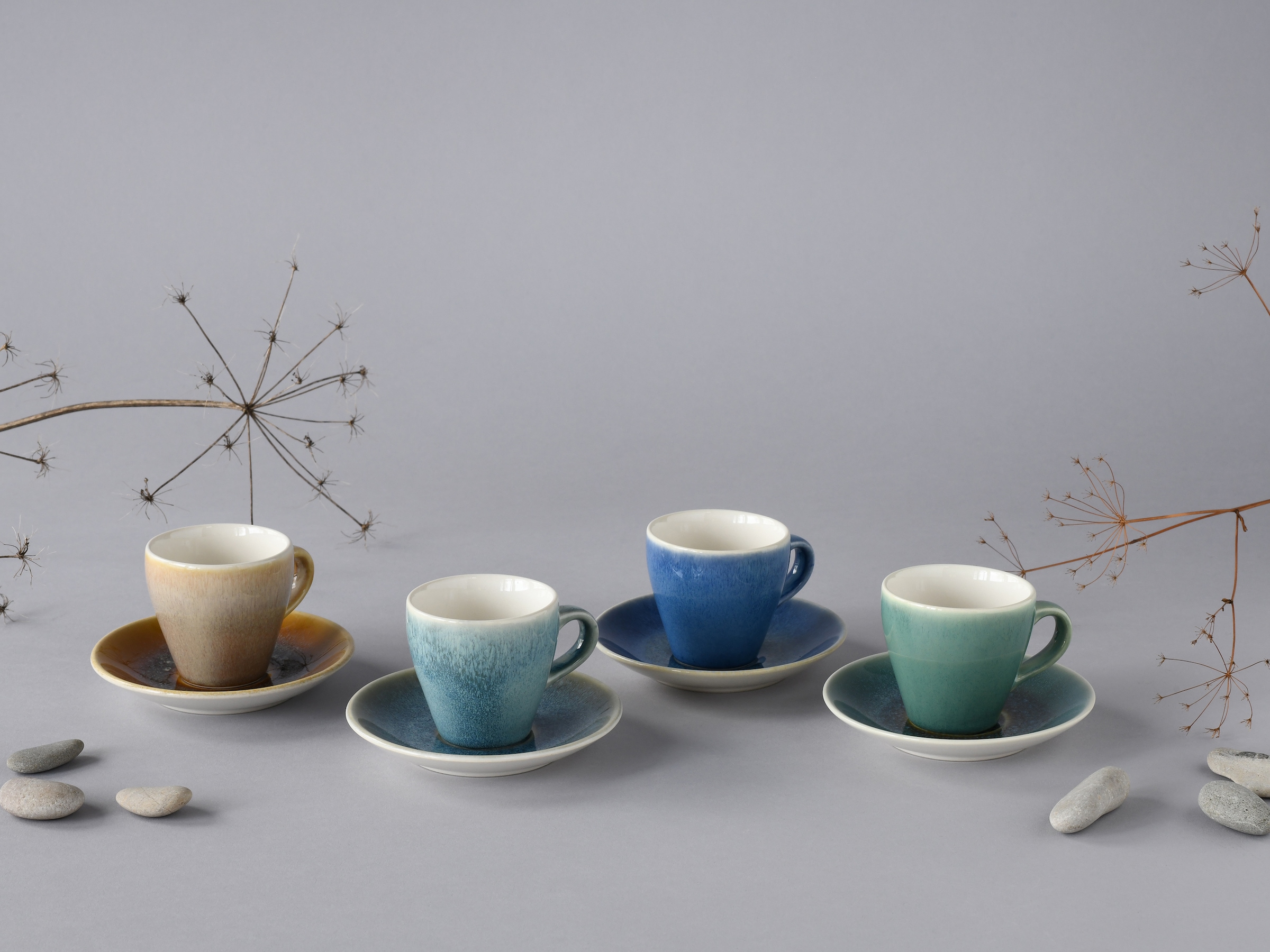 CreaTable Espressotasse »Caldera Mix, Espresso-Set, 8-tlg.« Reaktivglasur