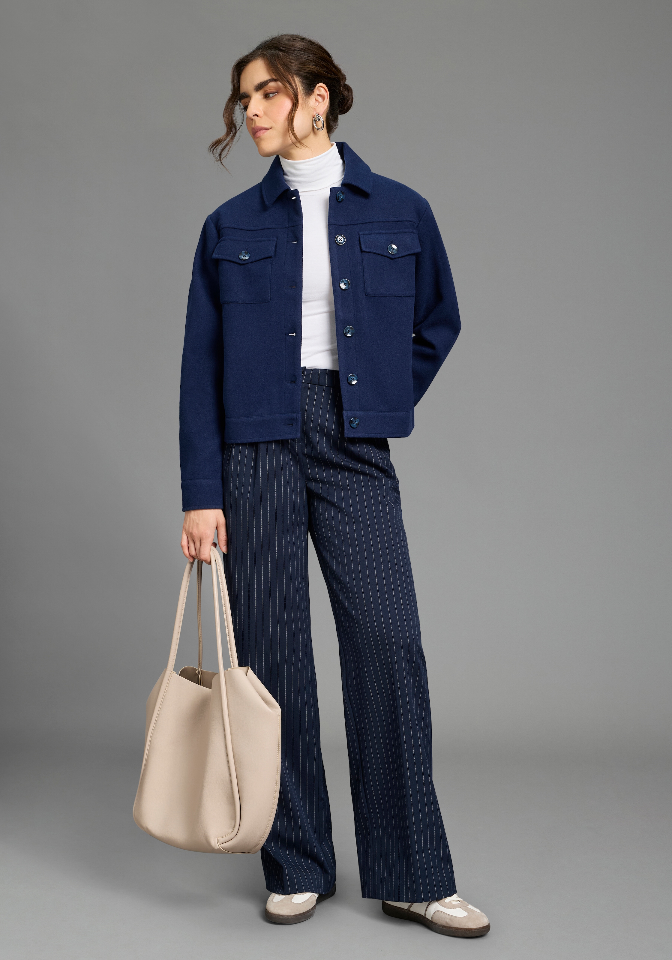 Laura Scott Kurzjacke in Wolloptik, Übergangsjacke