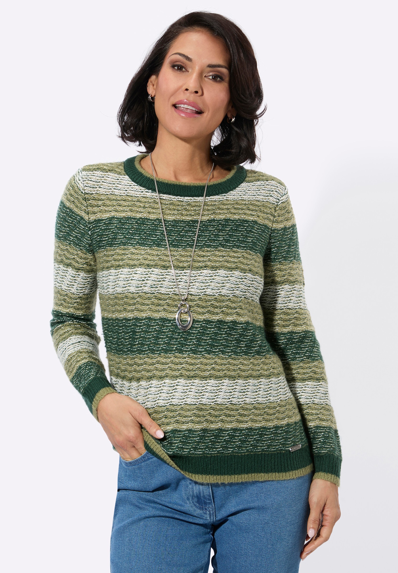 Witt Longpullover »Pullover Streifenpullover mit Rundhalsausschnitt«