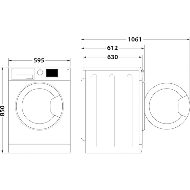 Privileg Waschmaschine »PWFV X 853 A«, PWFV X 853 A, 8 kg, 1400 U/min jetzt  im OTTO Online Shop