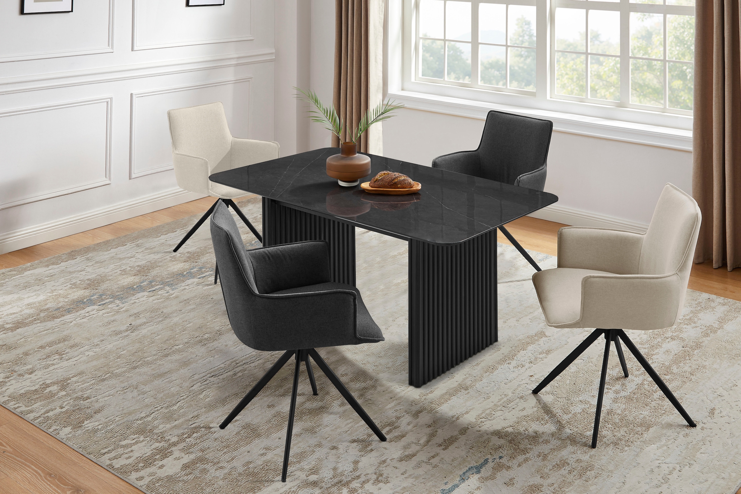 OTTO home Esstisch »Vorly« FSC-zertifizierte Esche, Schweizer Kante und pflegeleichte Oberfläche