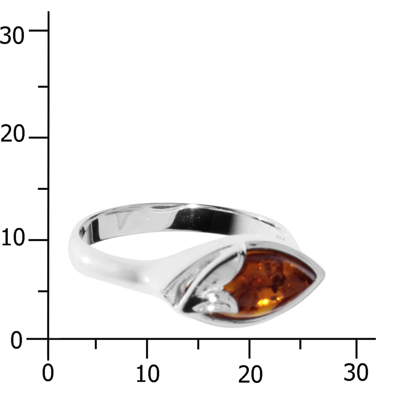 OSTSEE-SCHMUCK Fingerring »- Majken - Silber 925/000 - Bernstein«