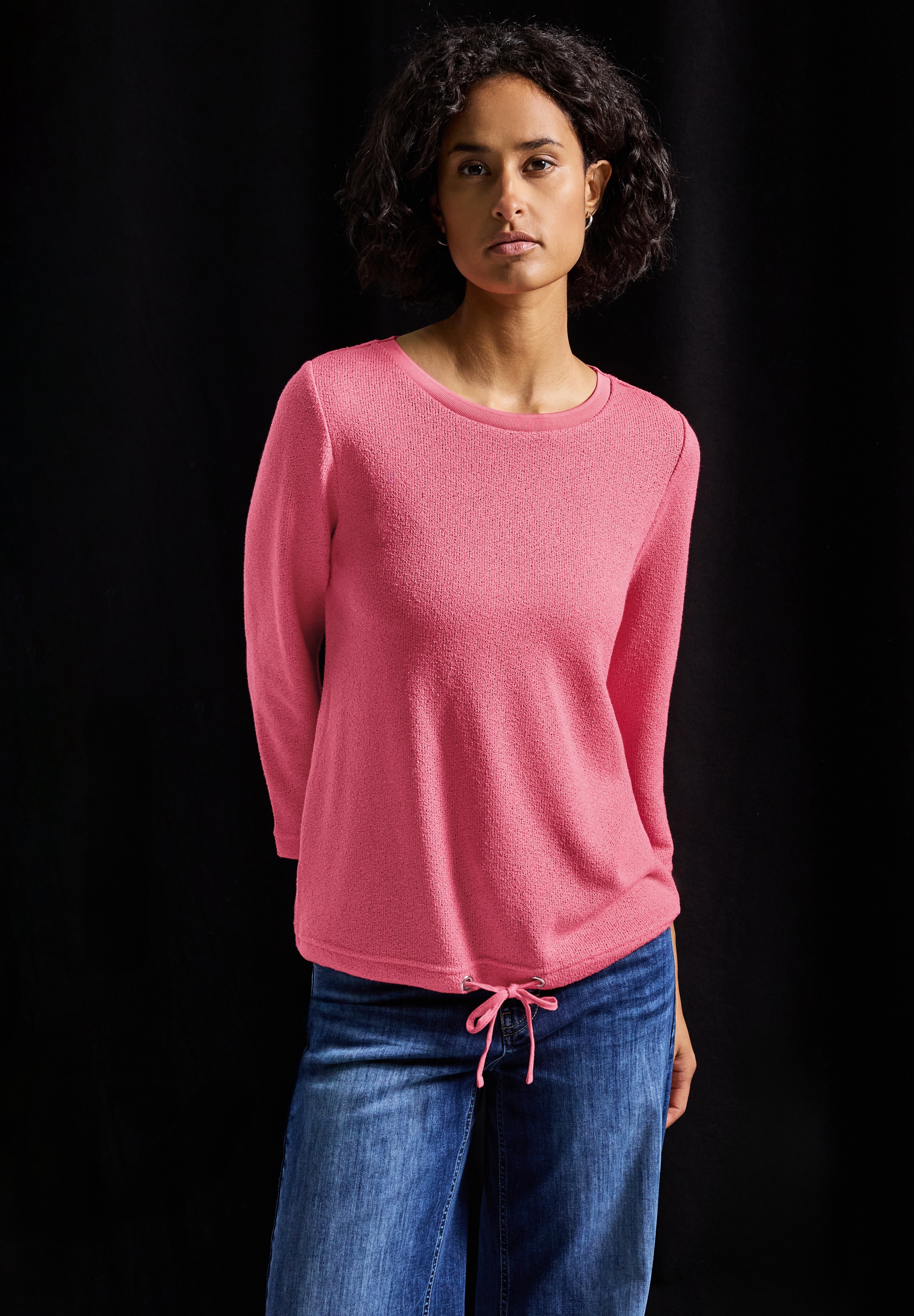 STREET ONE 3/4-Arm-Shirt, in Strick-Look Qualität