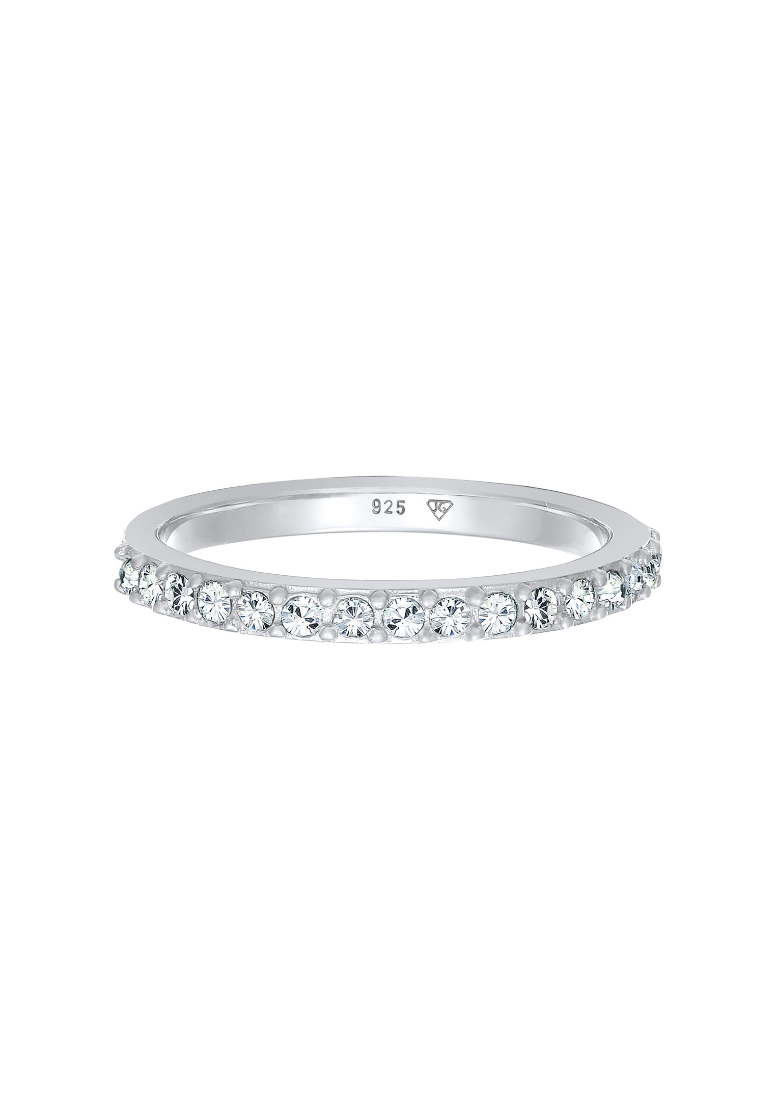 Elli Silberring »Ring Bandring Memoire 925 Silber, mit Kristallen von Swarovski®«