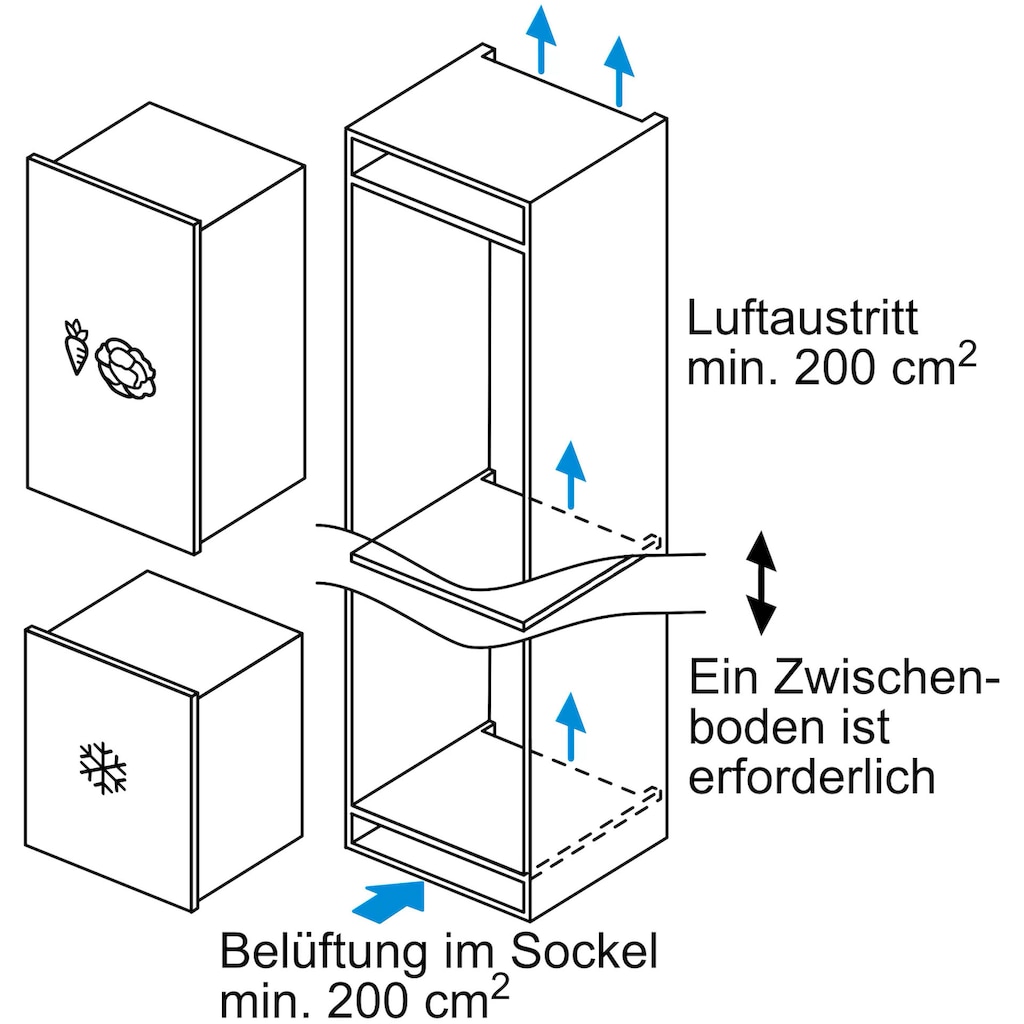 SIEMENS Einbaugefrierschrank »GI11VADC0«, iQ500, 71,2 cm hoch, 56 cm breit