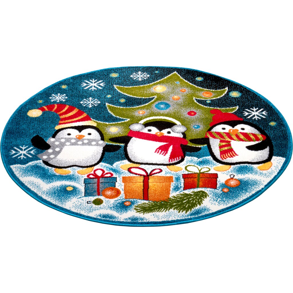 HANSE Home Teppich »Penguin Christmas«, rund