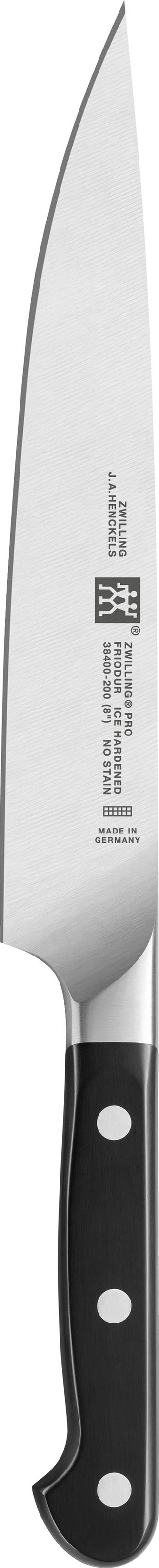 Zwilling Messer-Set »Pro«, (Set, 3 tlg., Spick- &Garniermesser (11 cm),Fleischmesser (20 cm)Kochmesser (20 cm), Edelstahl 18/10, aus einem Stück geschmiedet