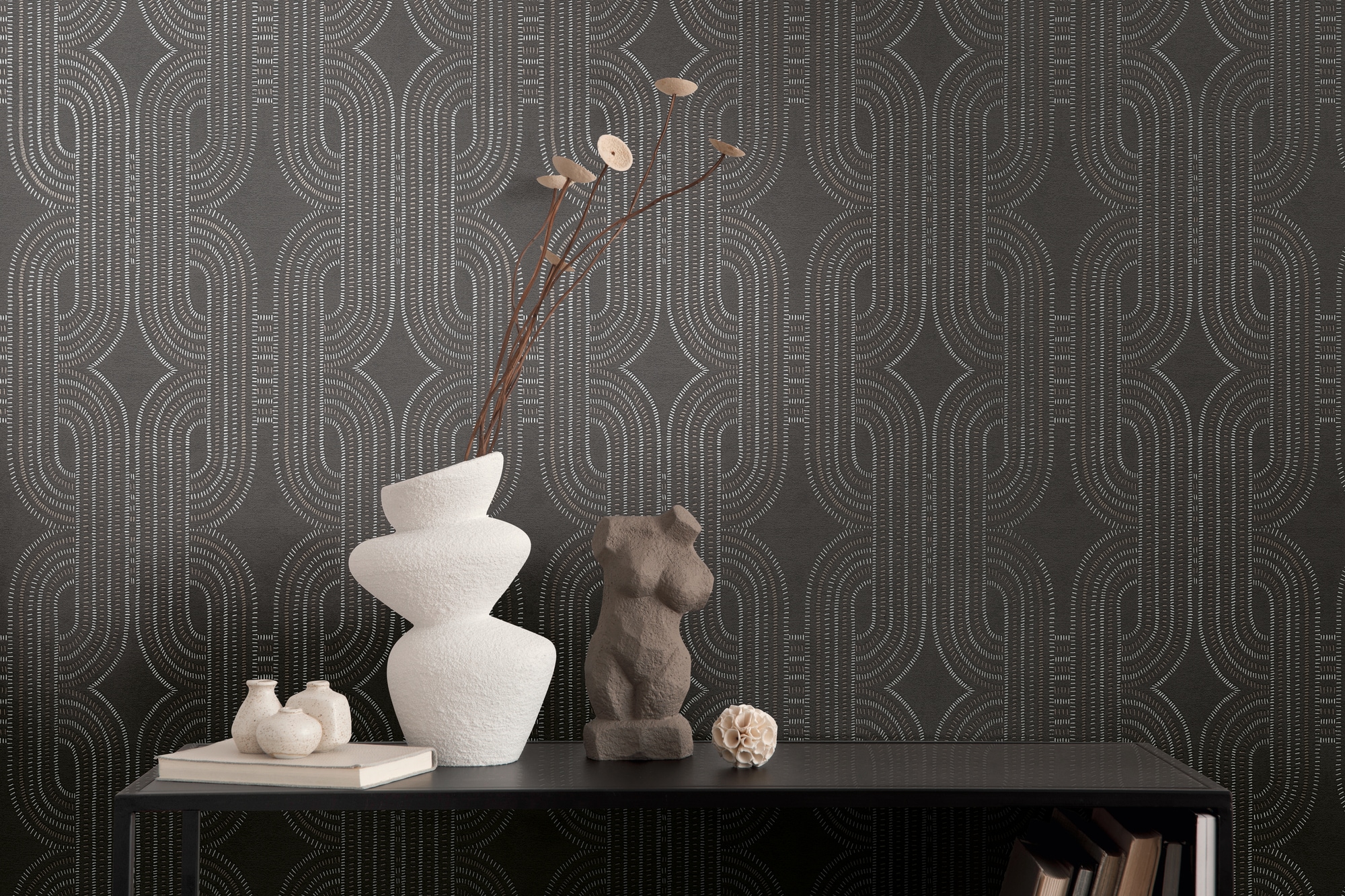 A.S. Création Vliestapete »French Affair Grafik-Tapete -Effekt Mustertapete Struktur Kunst« leicht glänzend strukturiert Vliestapete geometrisch für Schlafzimmer Küche Wohnzimmer Grafik Flur