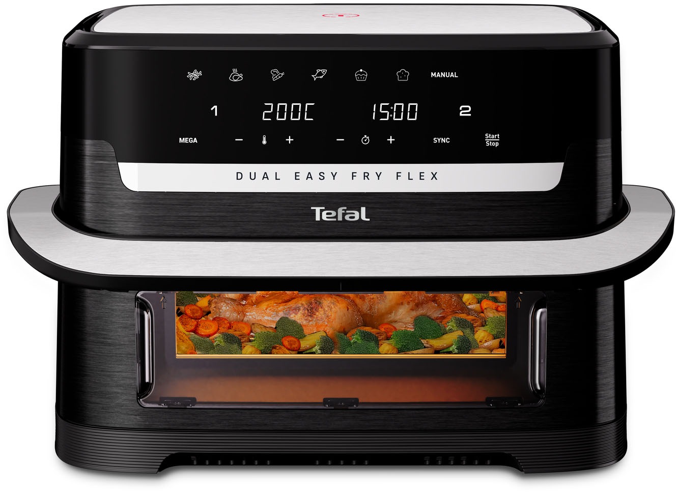 Tefal Heißluftfritteuse »EY9228 Easy Fry Flex«, 2700 W, 7 voreingestellte Programme, zeit- und energiesparend, EY9228
