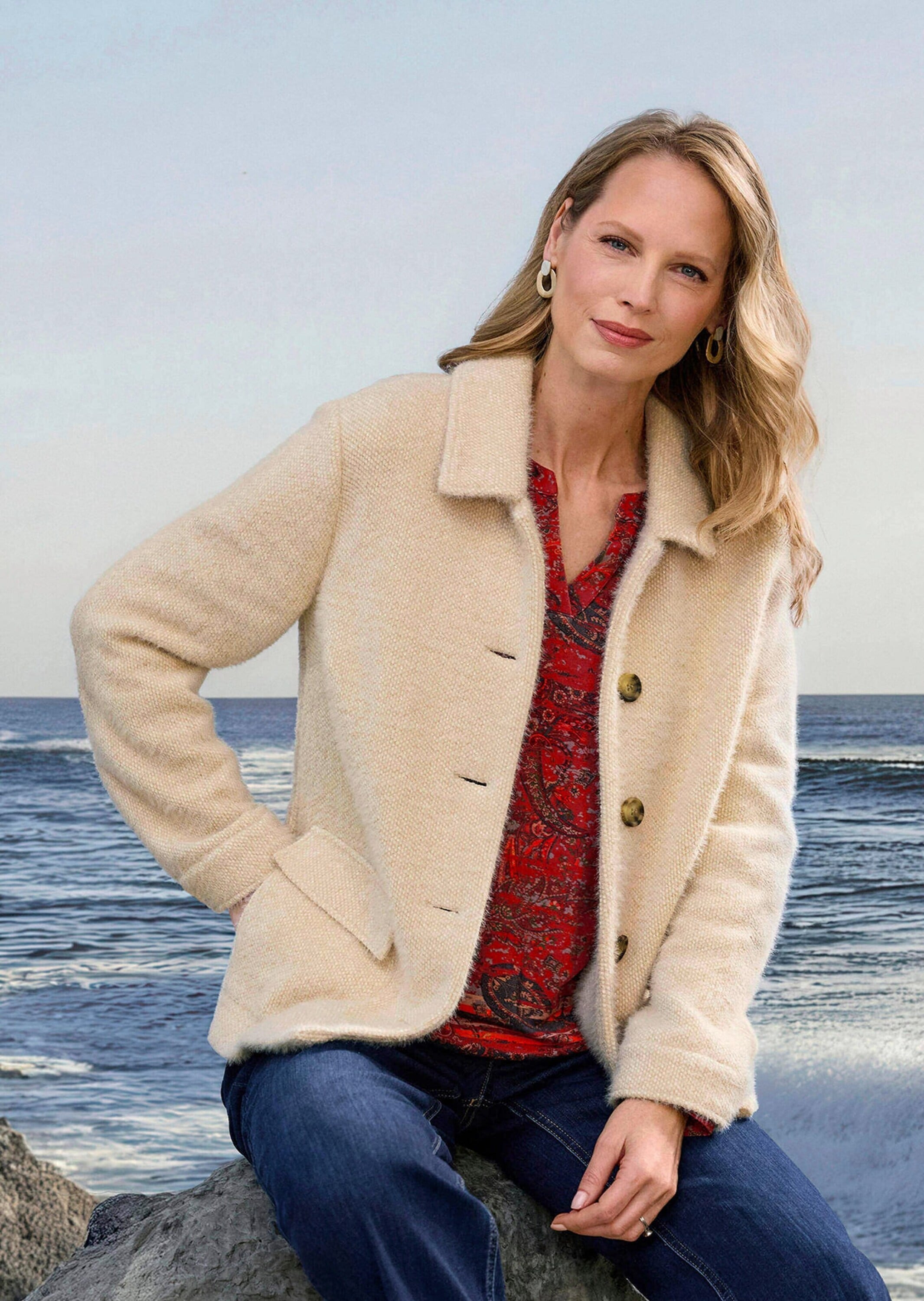 GOLDNER Kurzjacke »Jacke in flauschiger Qualität mit Lurex«
