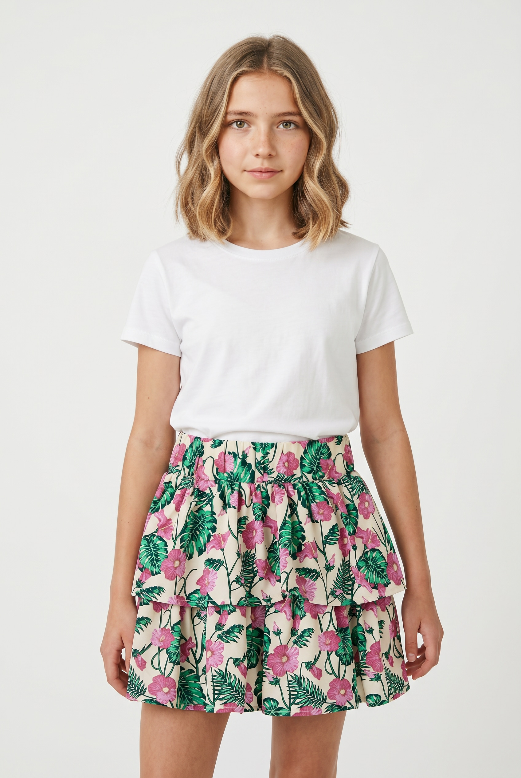 Name It Volantrock »NKFVINAYA SKIRT FFF NOOS« Kunstfaser, Stretch, Allover Druck