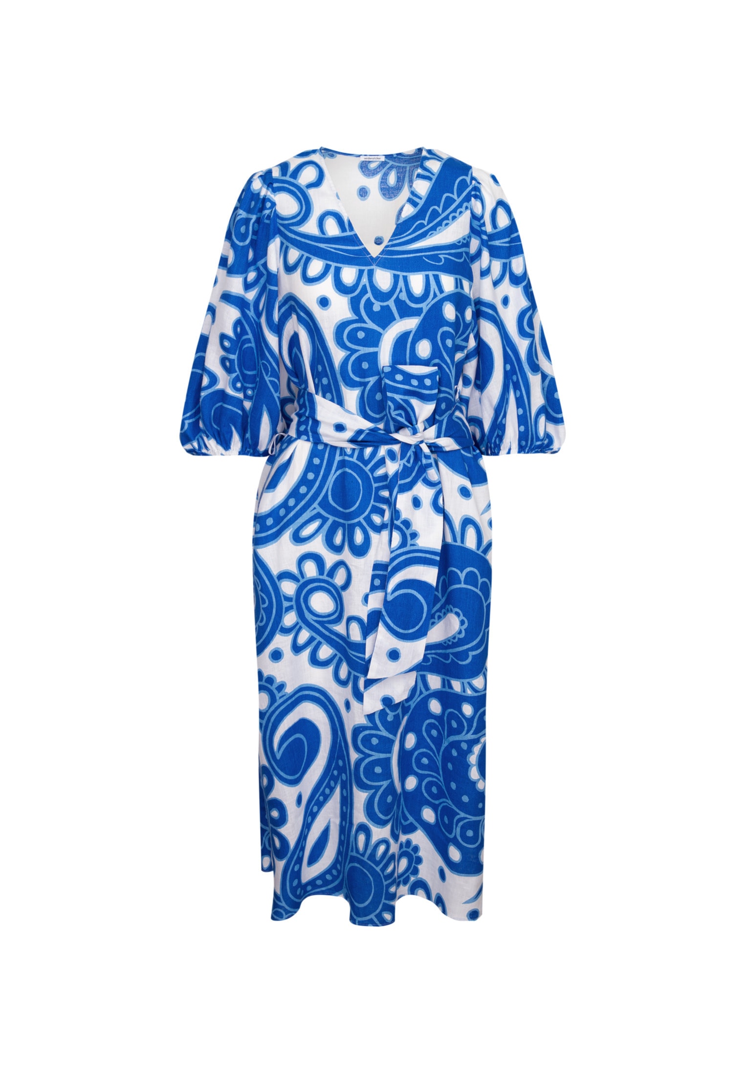 seidensticker Sommerkleid »Schwarze Rose«, 3/4-Arm V-Neck Paisley