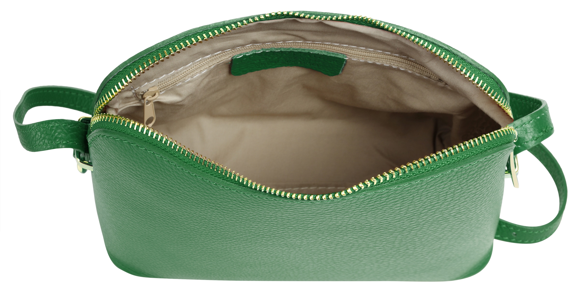 Cluty Umhängetasche, echt Leder, Made in Italy