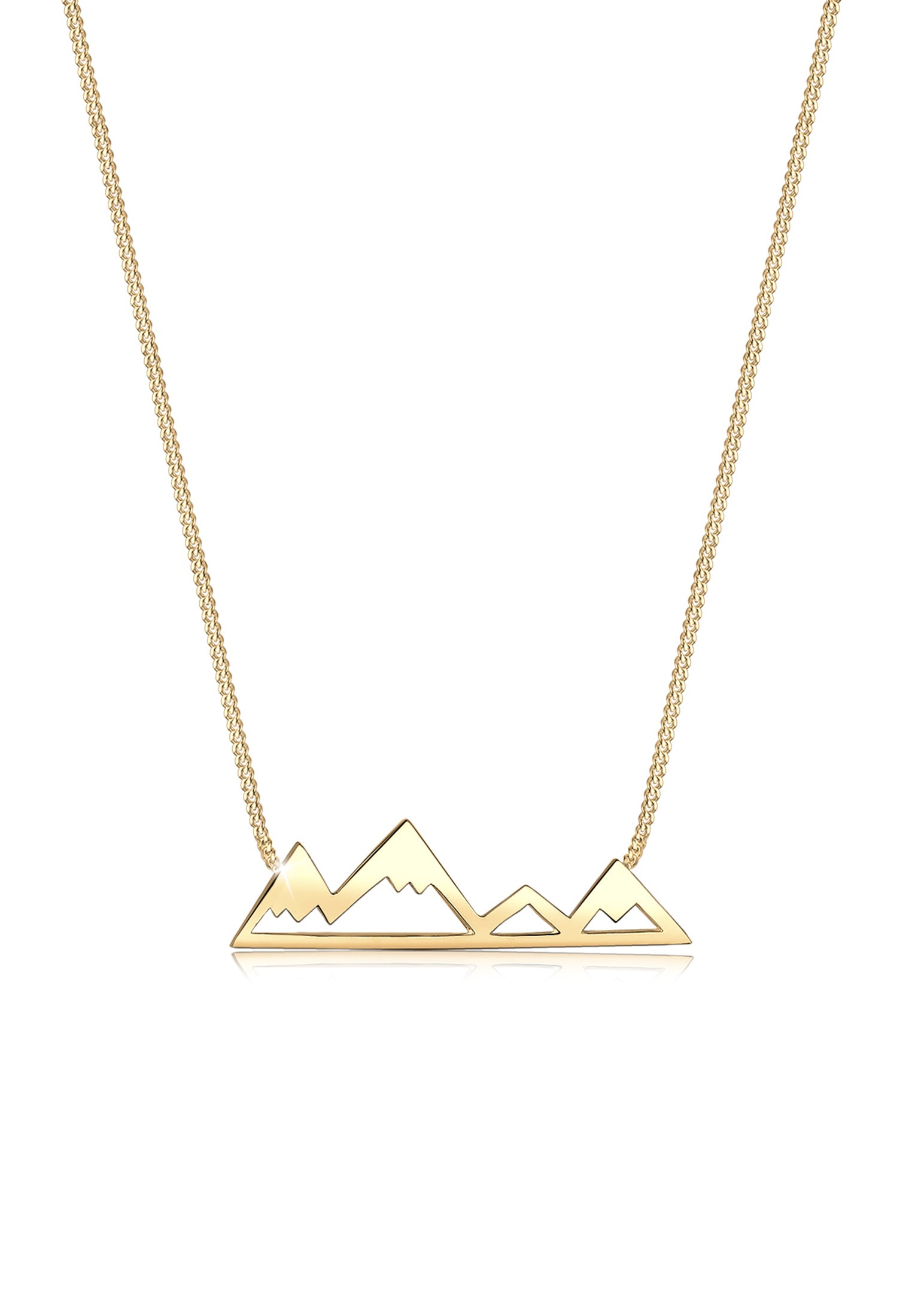 Elli Collierkettchen »Berge Mountain Anhänger Reise Cut-Out 925 Silber«