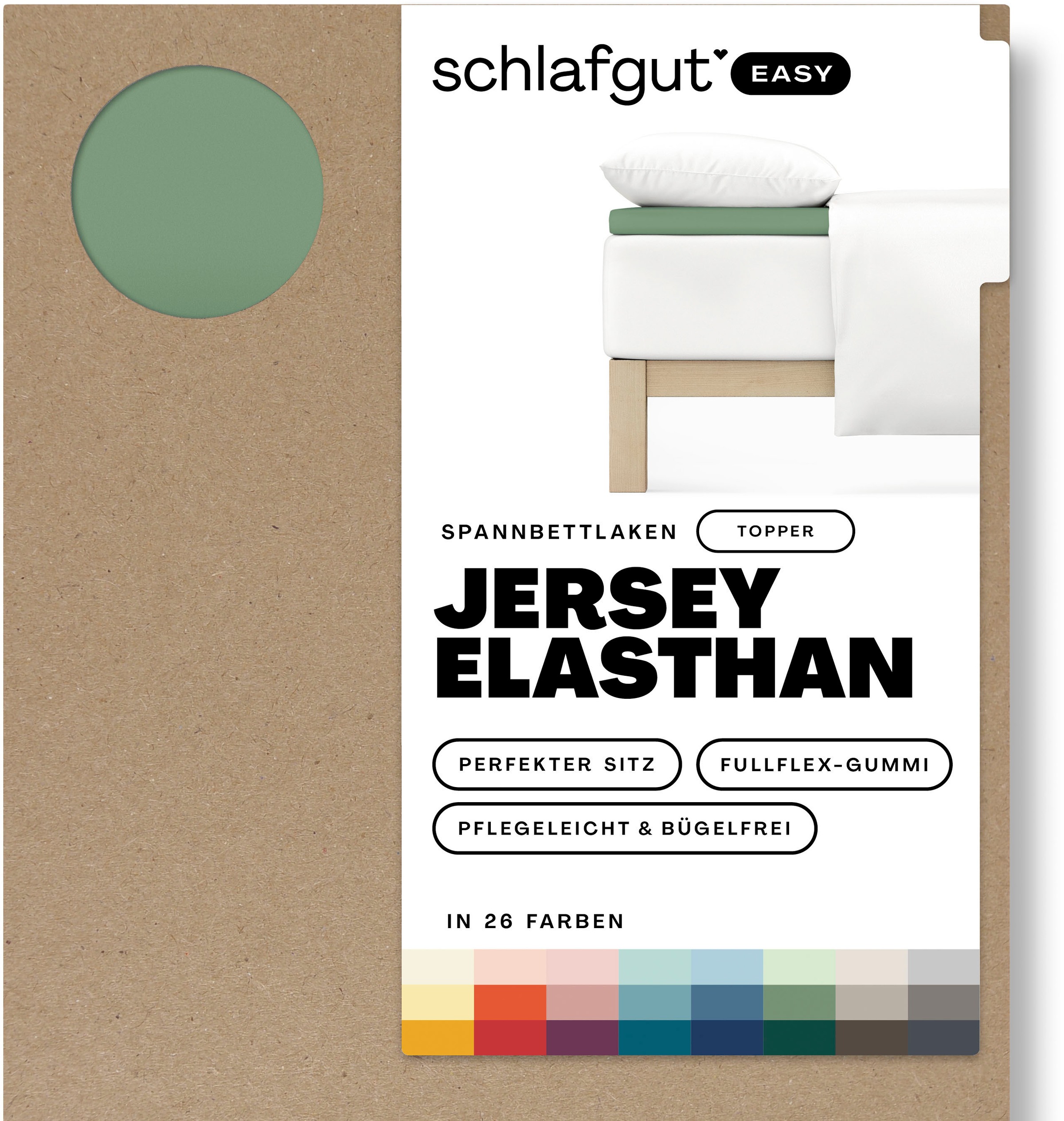 Schlafgut Spannbettlaken »EASY Jersey Elasthan Topper«, MADE IN GREEN by OEKO-TEX®