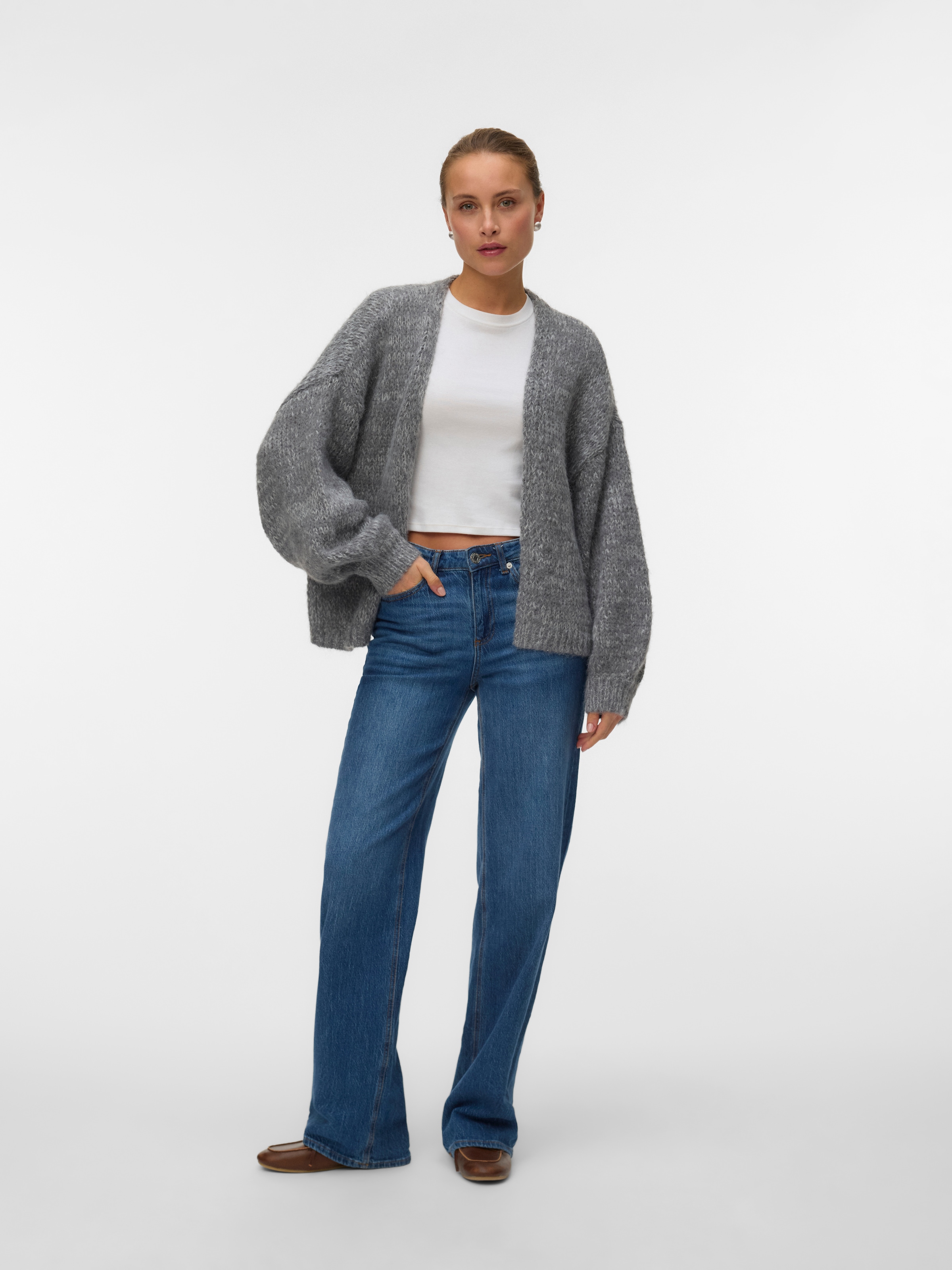 Vero Moda Strickjacke »VMMAYBE LS OPEN CARDIGAN GA REP«