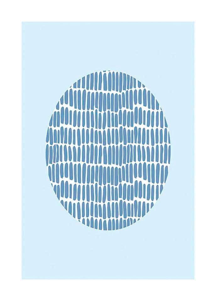 Komar Bild »Shelly Patterns Blue«, Formen-Kunst, (1 St.), Wandbild zur Dekoration - ohne Rahmen