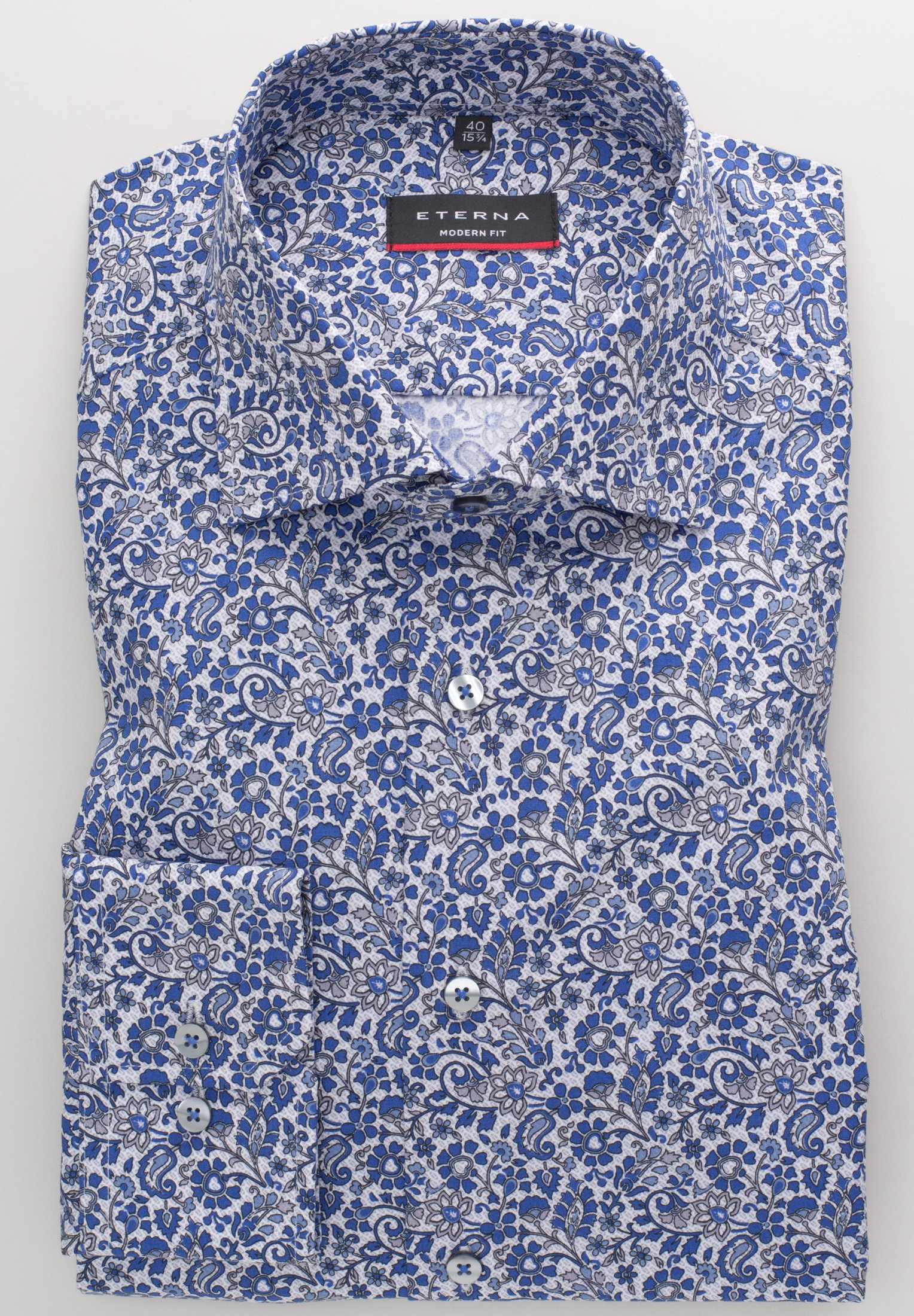 Eterna Langarmhemd »MODERN FIT« EASY IRON (bügelleicht)