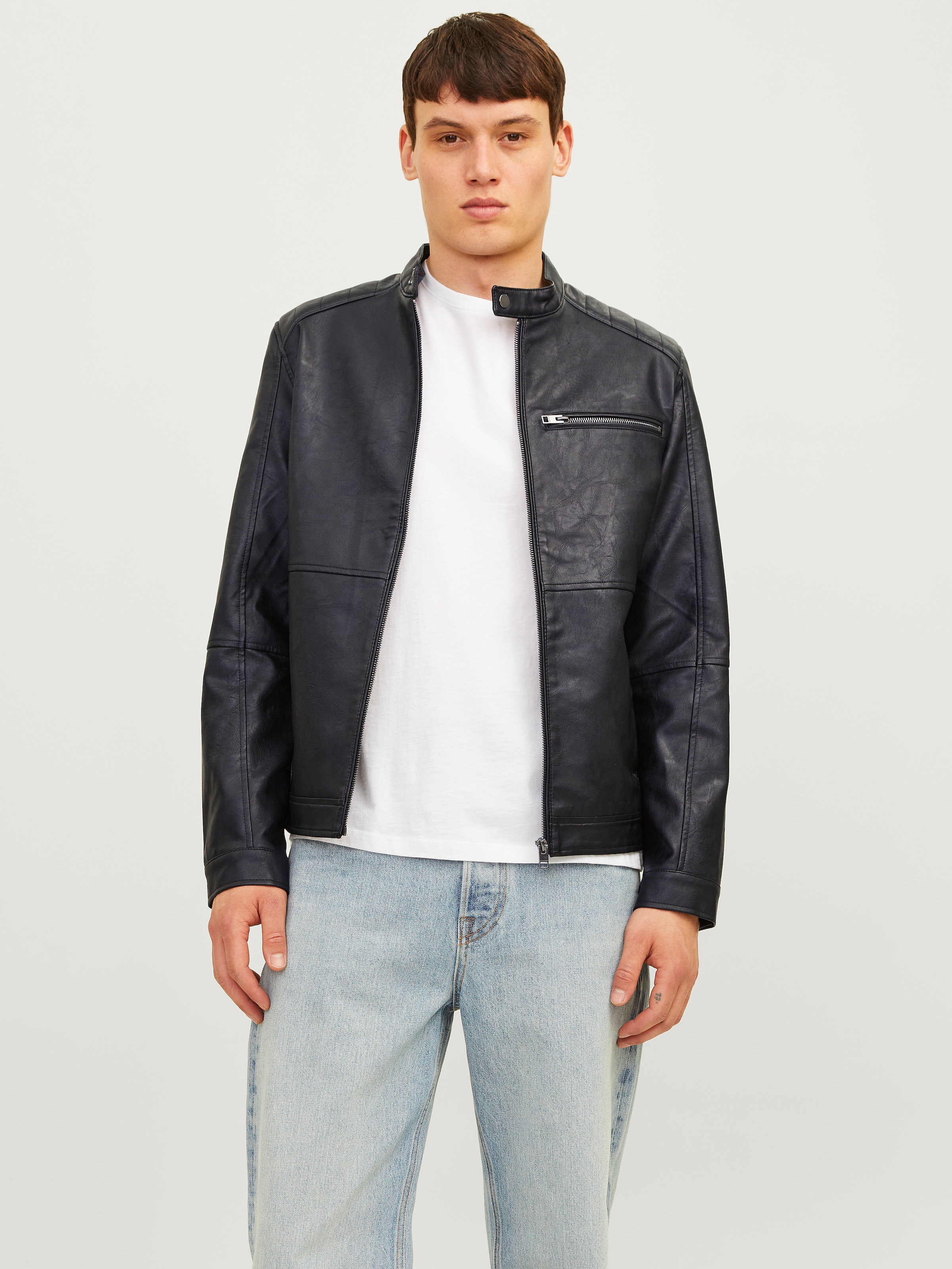 Lederimitatjacke »JJEDYLAN PU BIKER JACKET NOOS«