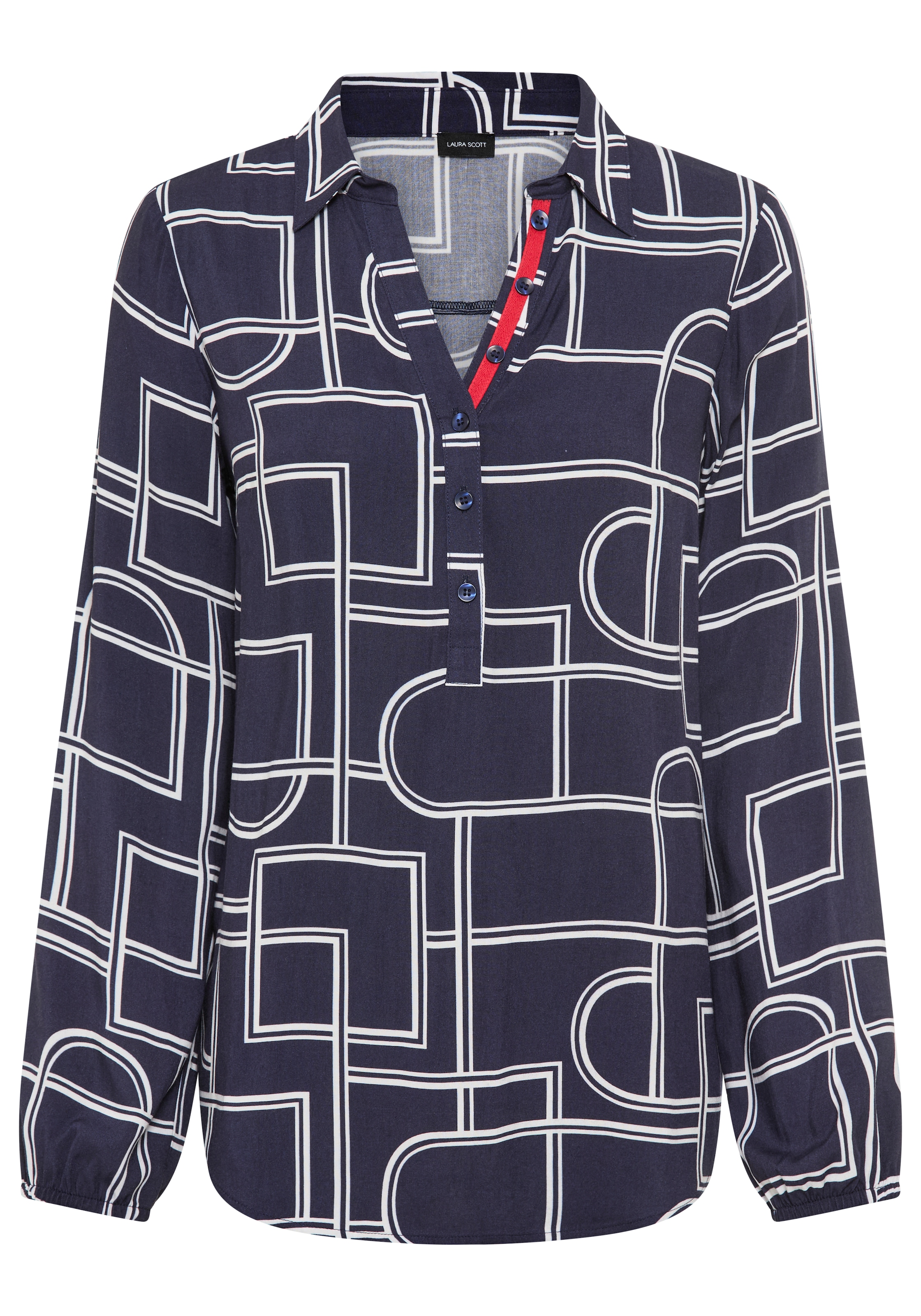 Laura Scott Longbluse mit Kontrasttape - NEUE KOLLEKTION