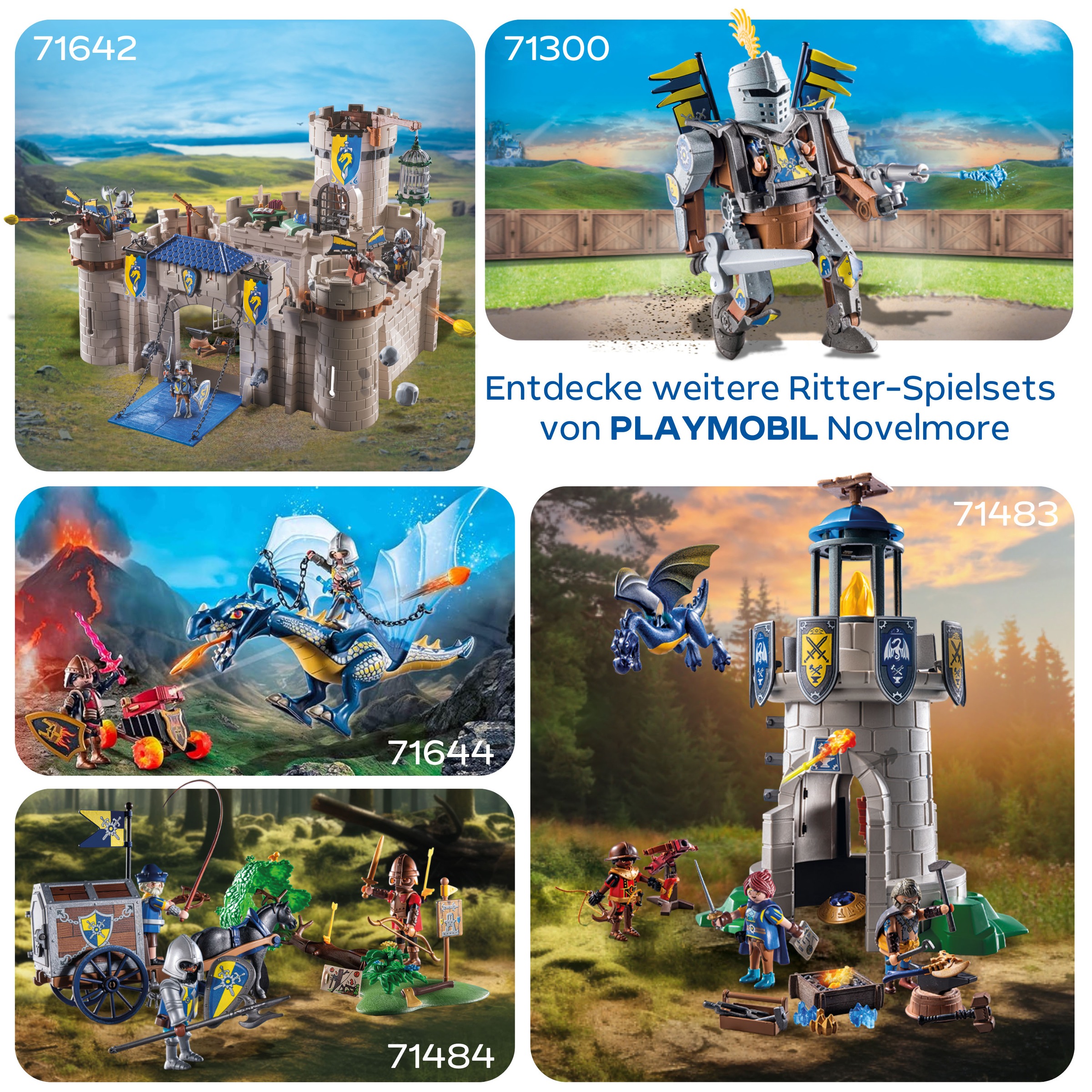 Playmobil® Konstruktions-Spielset »Schlossgespenst und Ritter (71797), Playmobil Novelmore«, (18 St.)