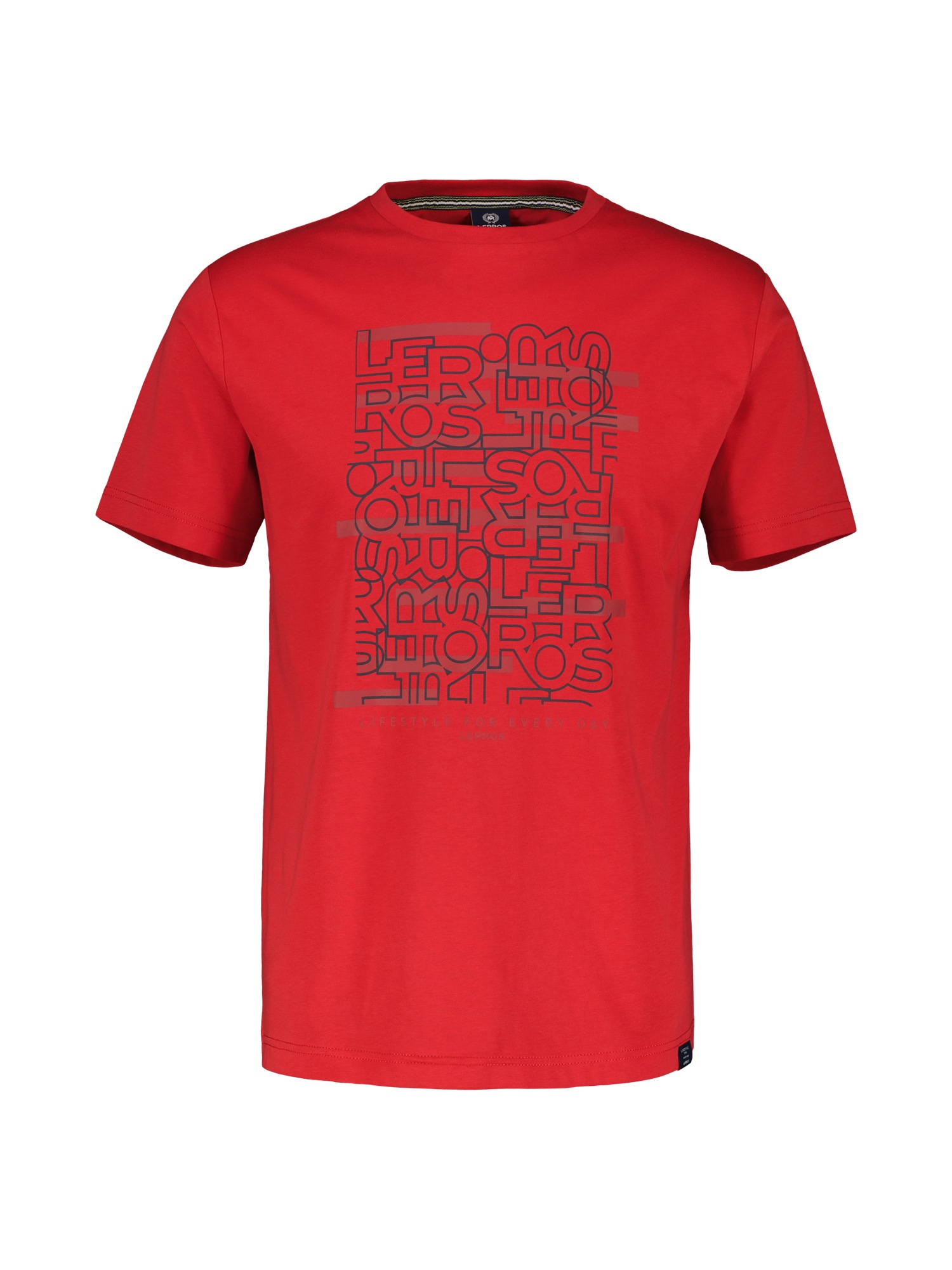 LERROS T-Shirt »LERROS T-Shirt mit Logoprint und Rundhalsausschnitt«