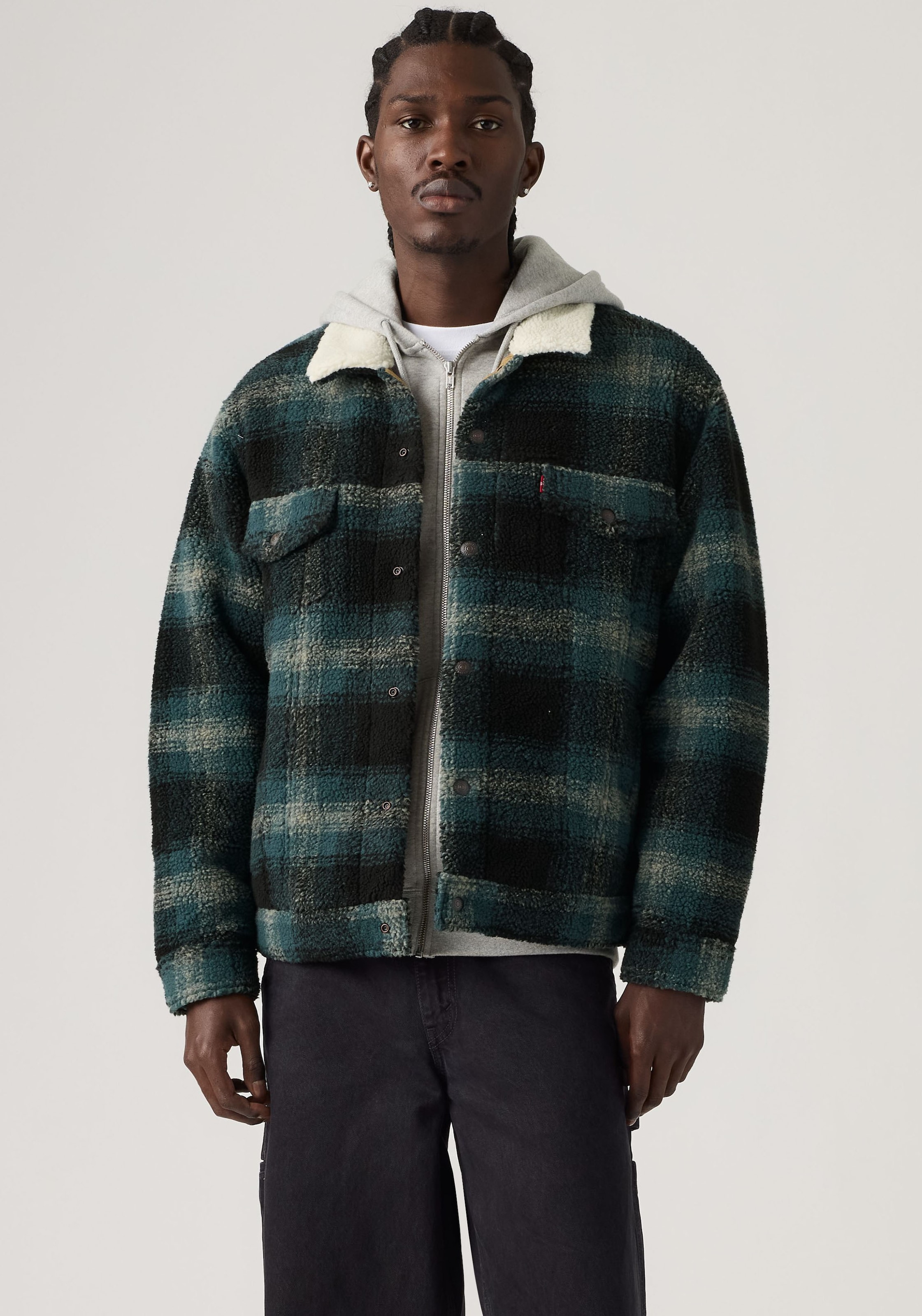 Levi's® Fleecejacke »TYPE 3 EXT SHERPA TRUCKER« Druckknopfverschluss, seitliche Eingrifftaschen